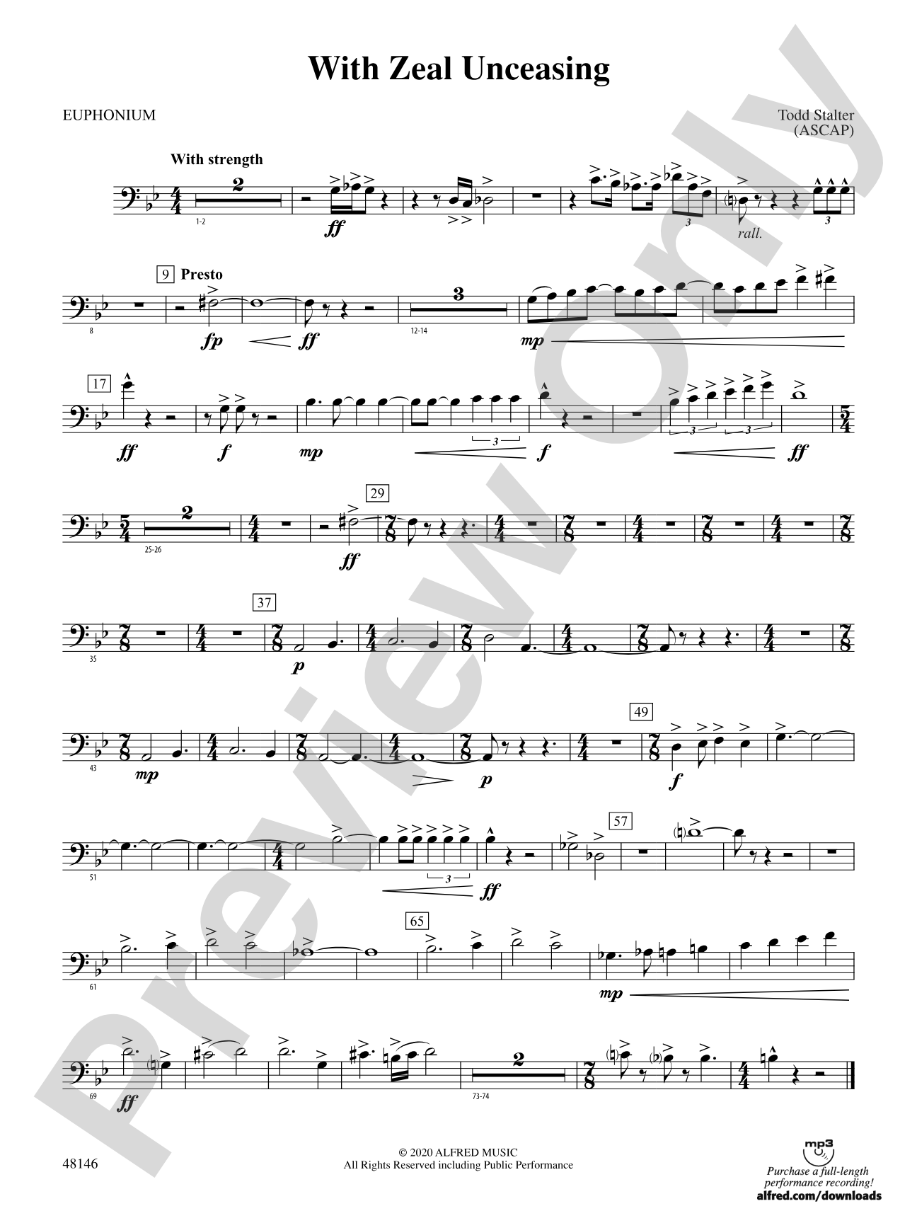 With Zeal Unceasing: Baritone B.C.