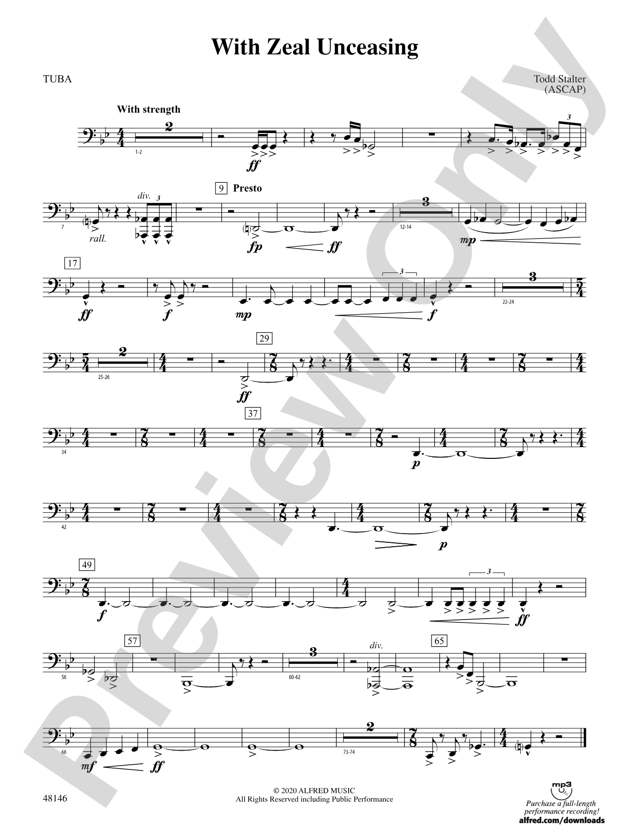 With Zeal Unceasing: Tuba