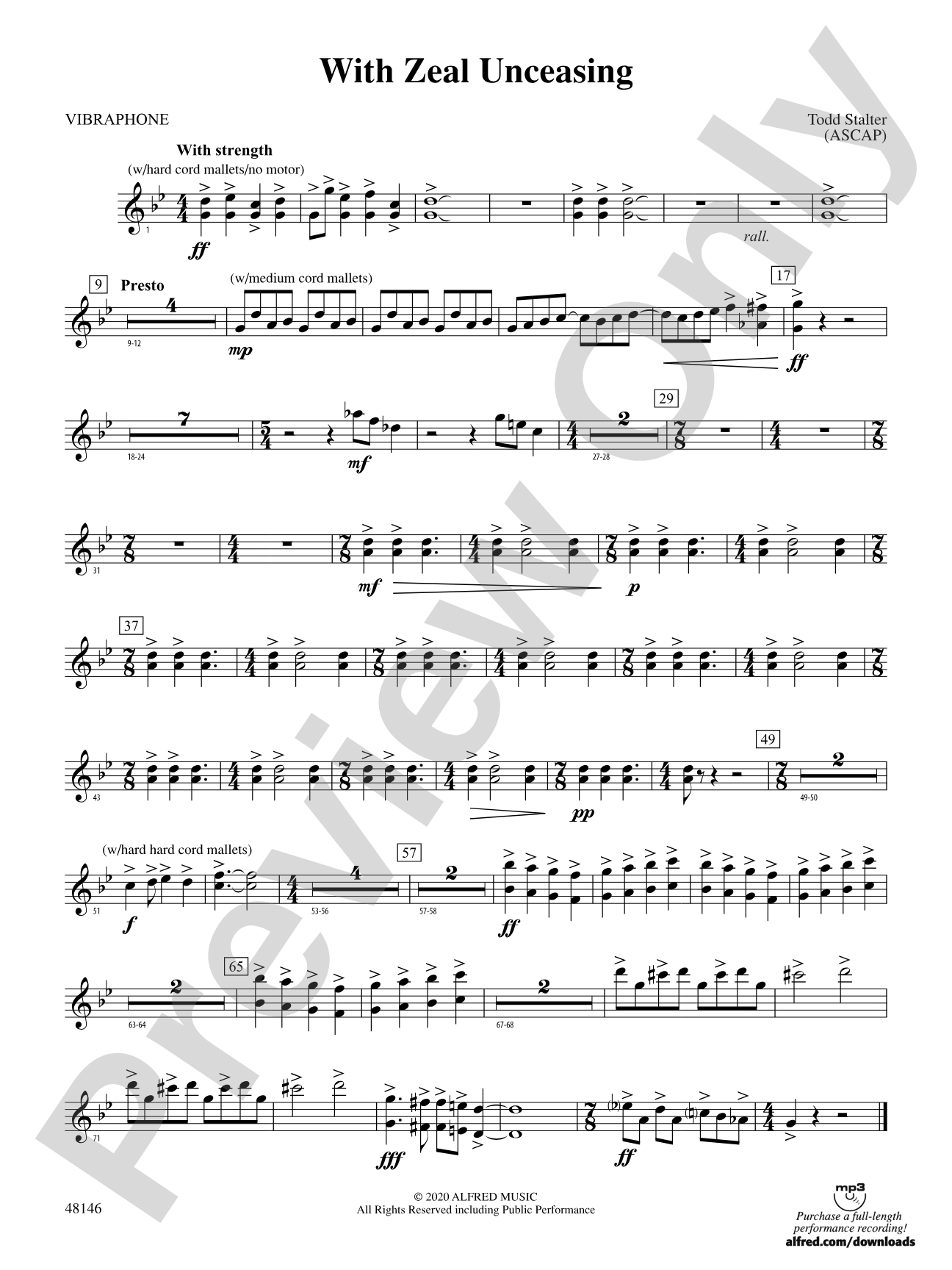 With Zeal Unceasing: Vibraphone
