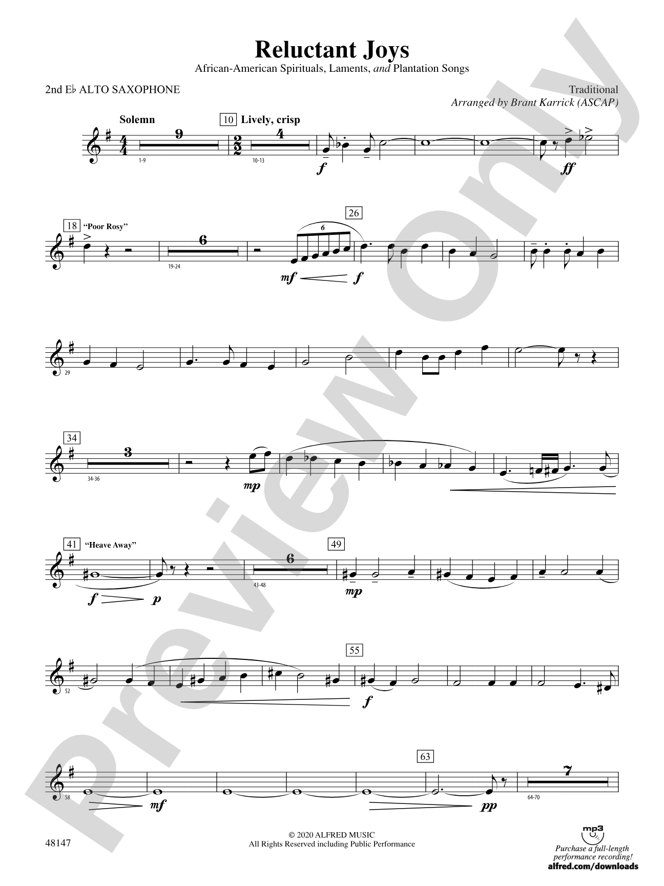 Reluctant Joys: 2nd E-flat Alto Saxophone