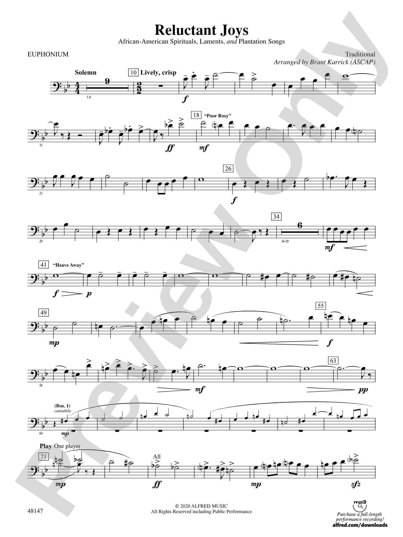 Reluctant Joys: Baritone B.C.