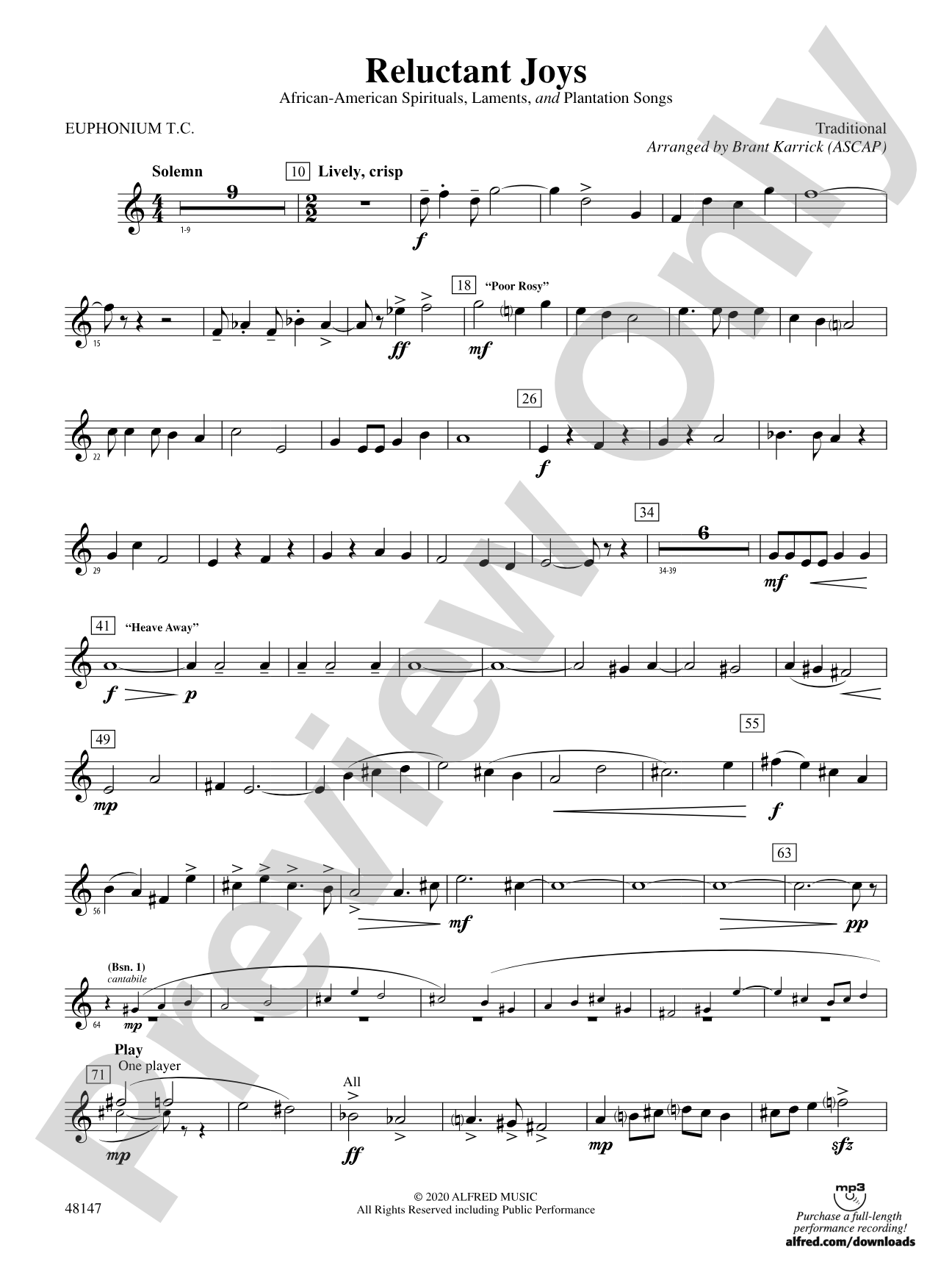 Reluctant Joys: Baritone T.C.