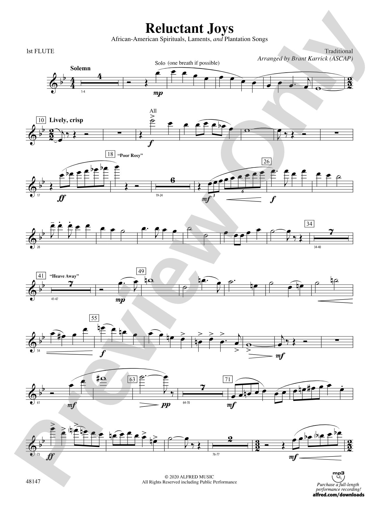 Reluctant Joys: Flute