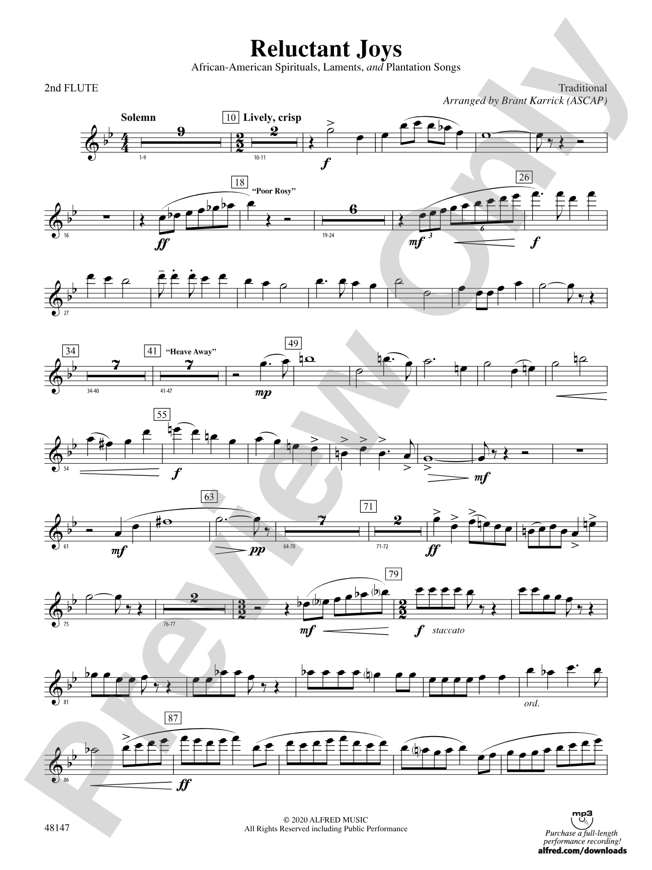 Reluctant Joys: 2nd Flute