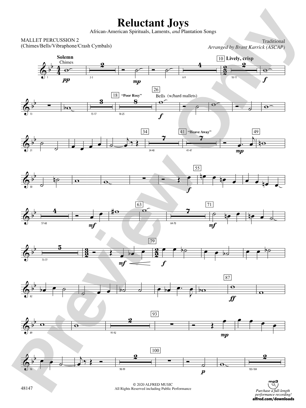 Reluctant Joys: 2nd Mallet Percussion