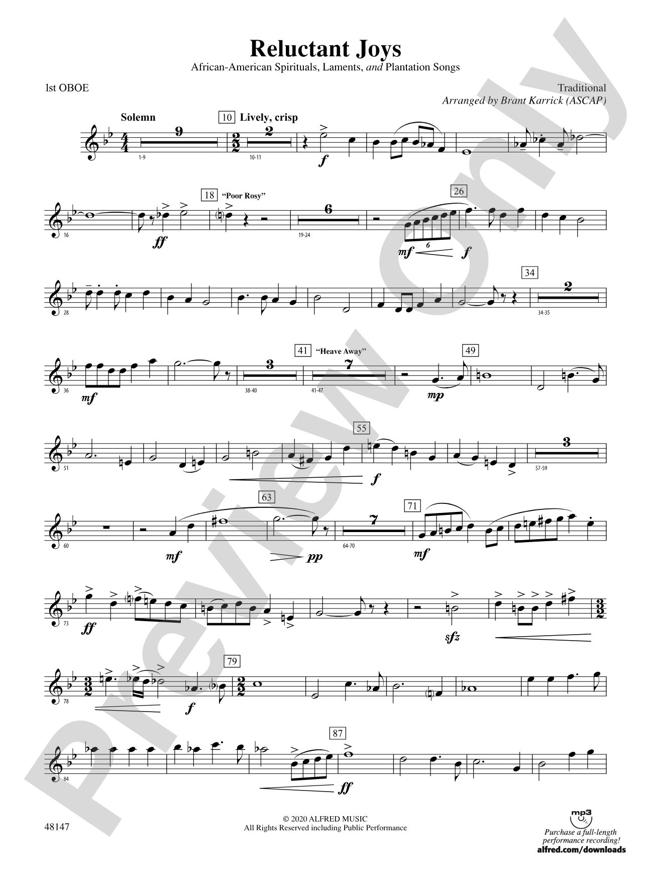 Reluctant Joys: Oboe