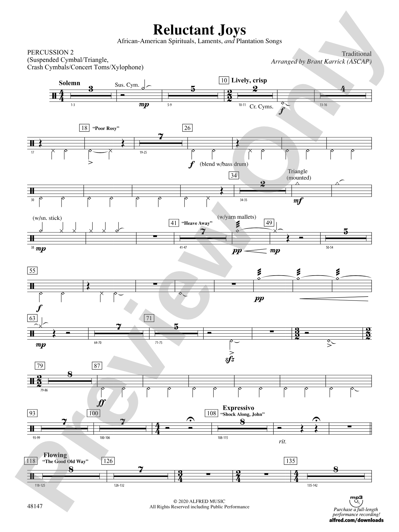 Reluctant Joys: 2nd Percussion