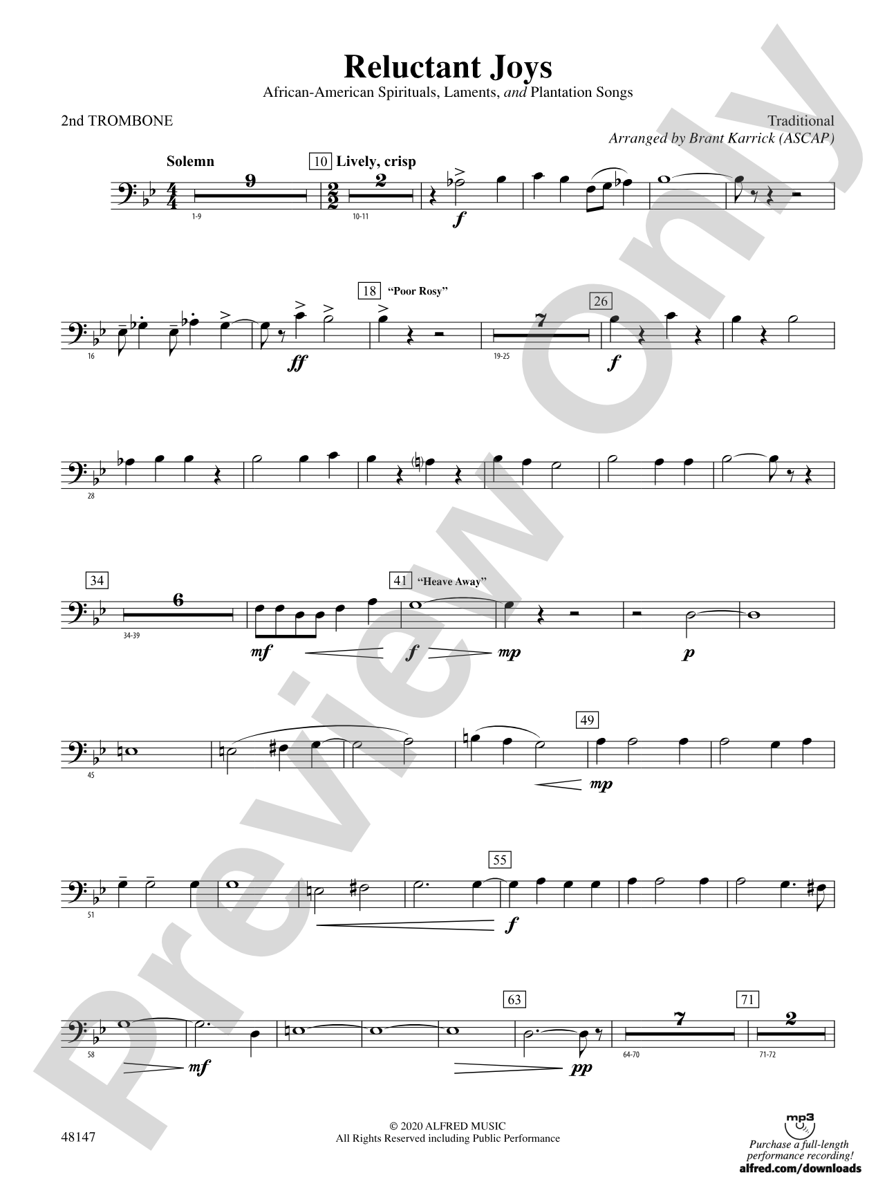 Reluctant Joys: 2nd Trombone