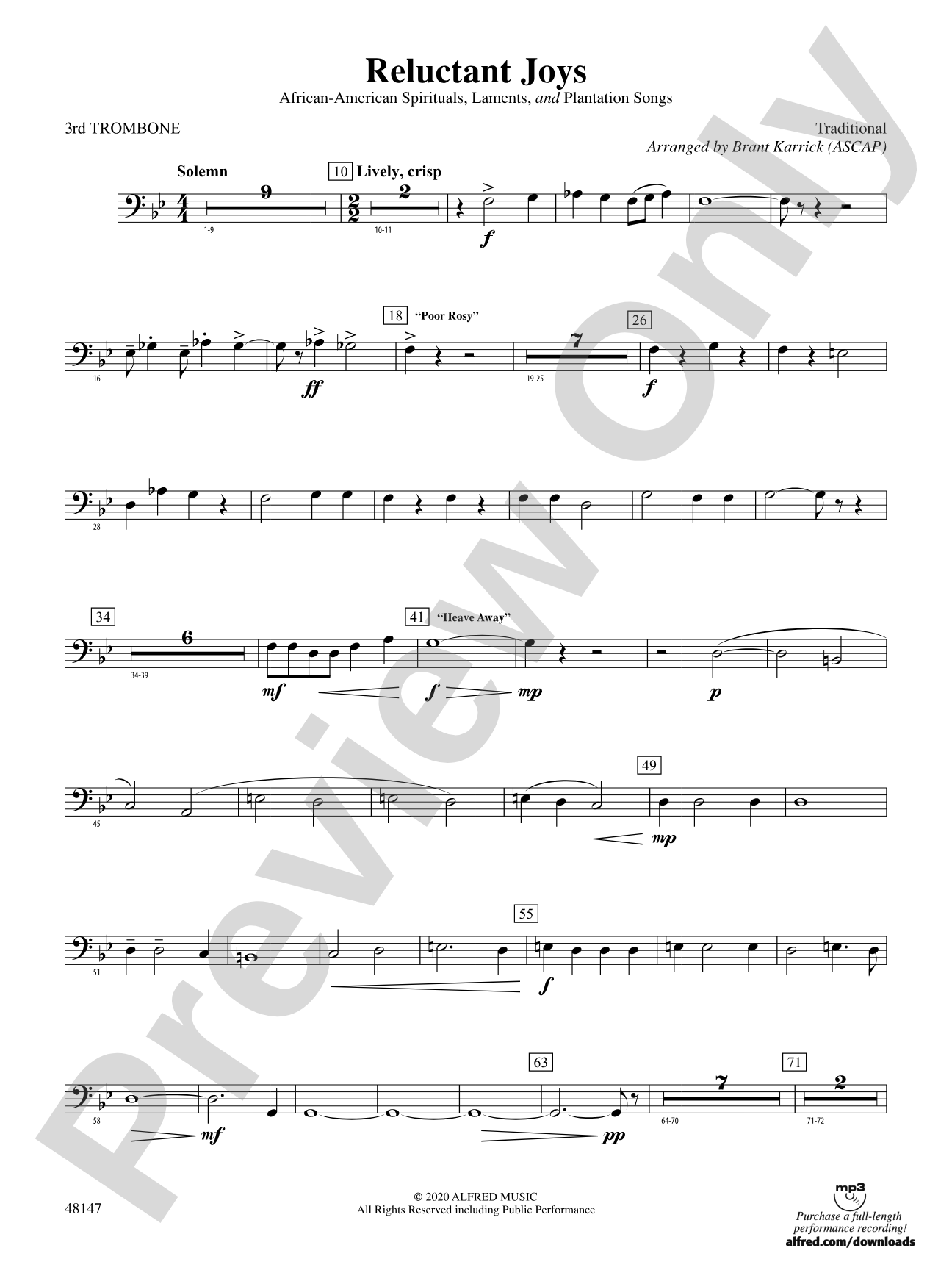 Reluctant Joys: 3rd Trombone