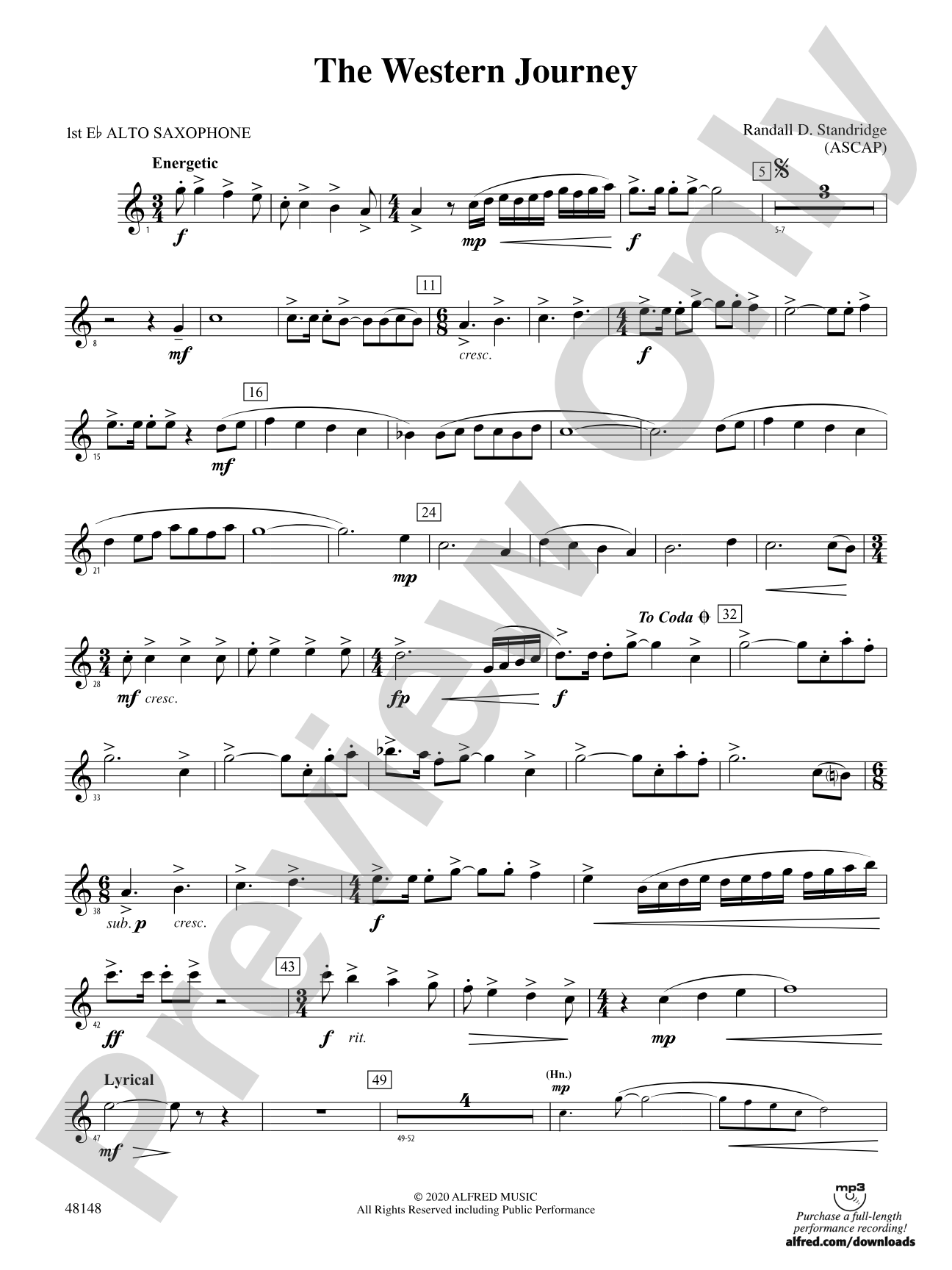 The Western Journey: E-flat Alto Saxophone