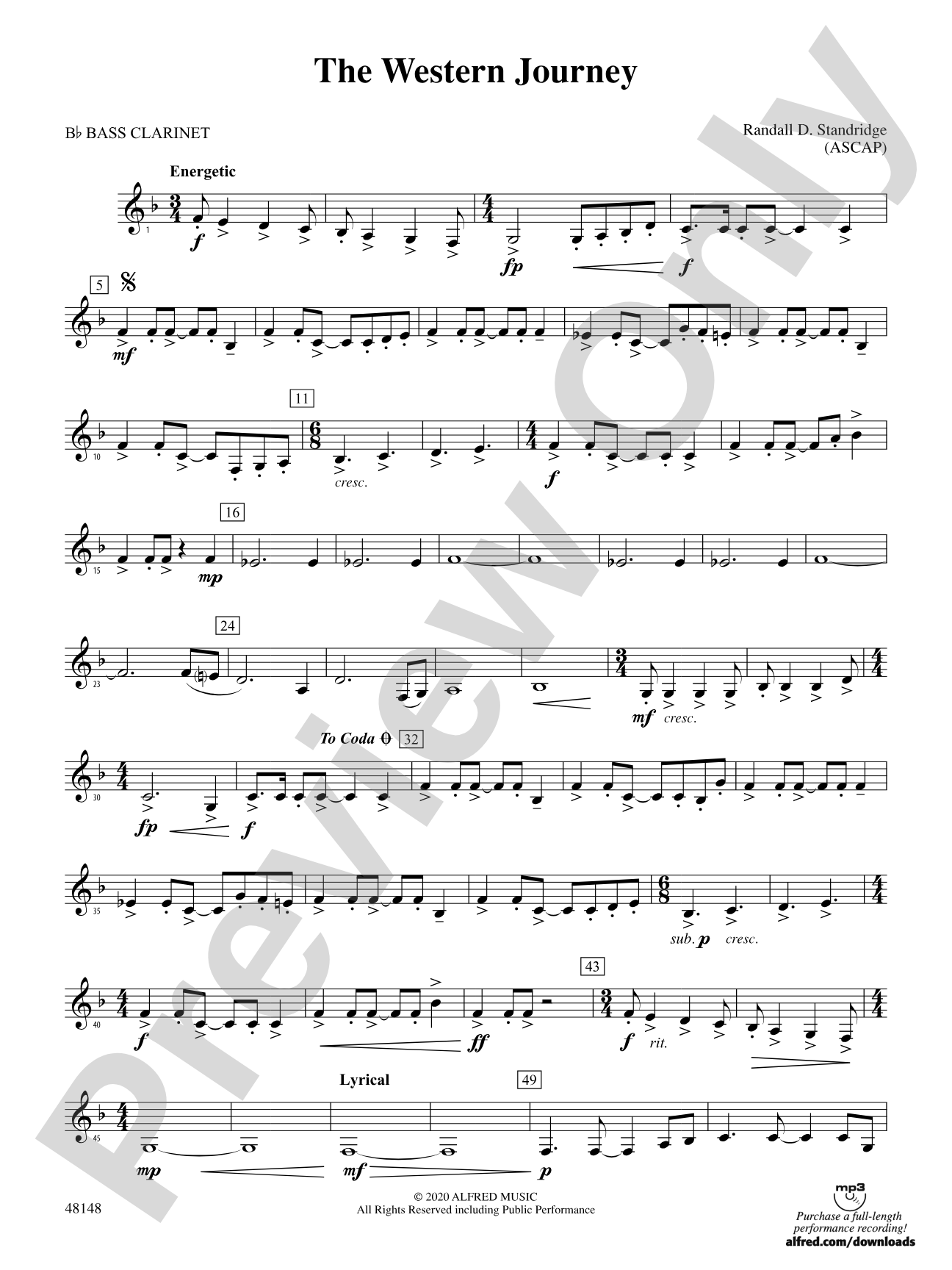 The Western Journey: B-flat Bass Clarinet