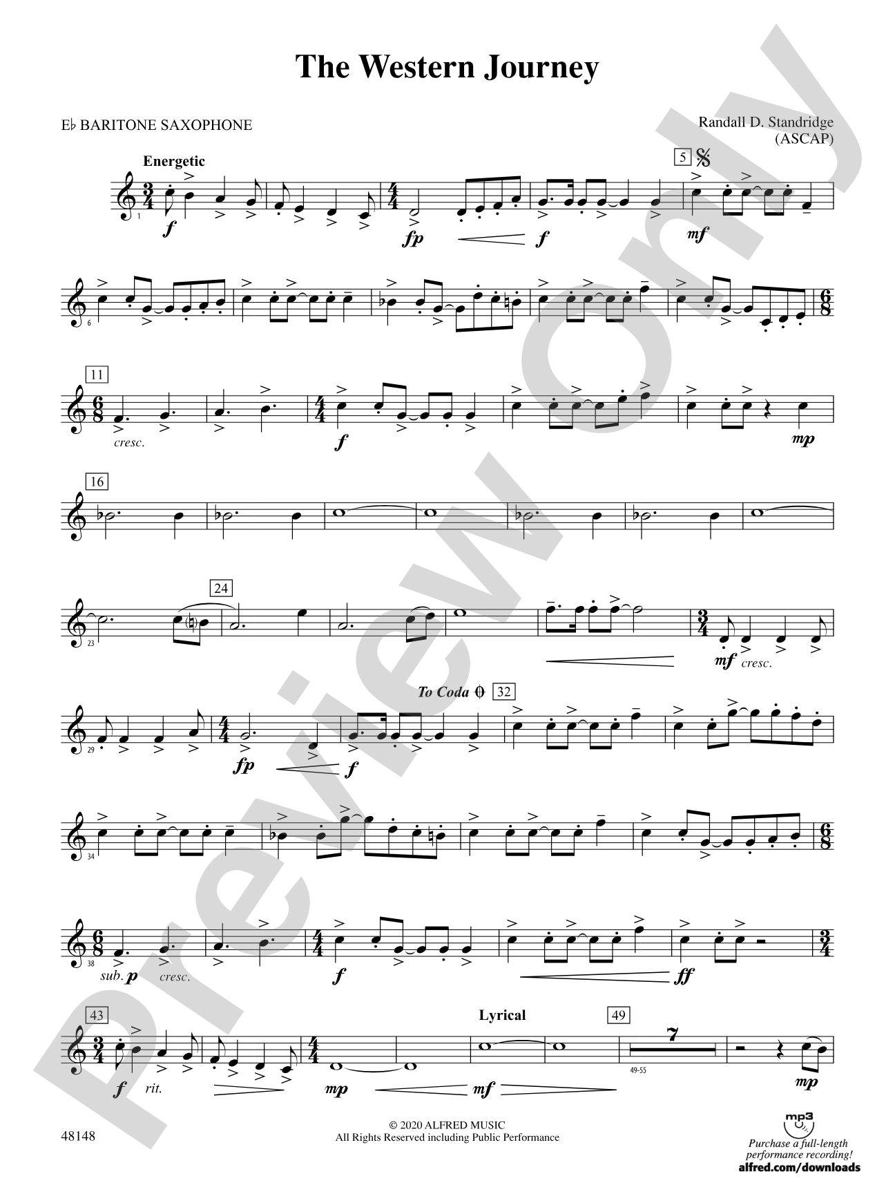 The Western Journey: E-flat Baritone Saxophone