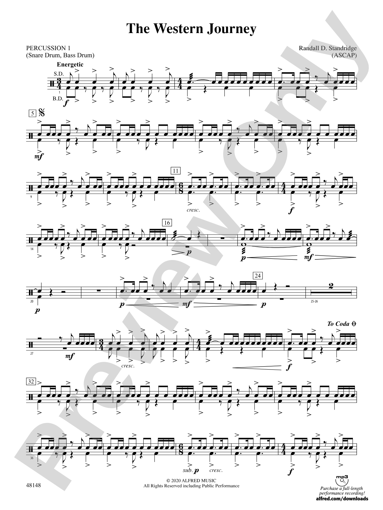 The Western Journey: 1st Percussion