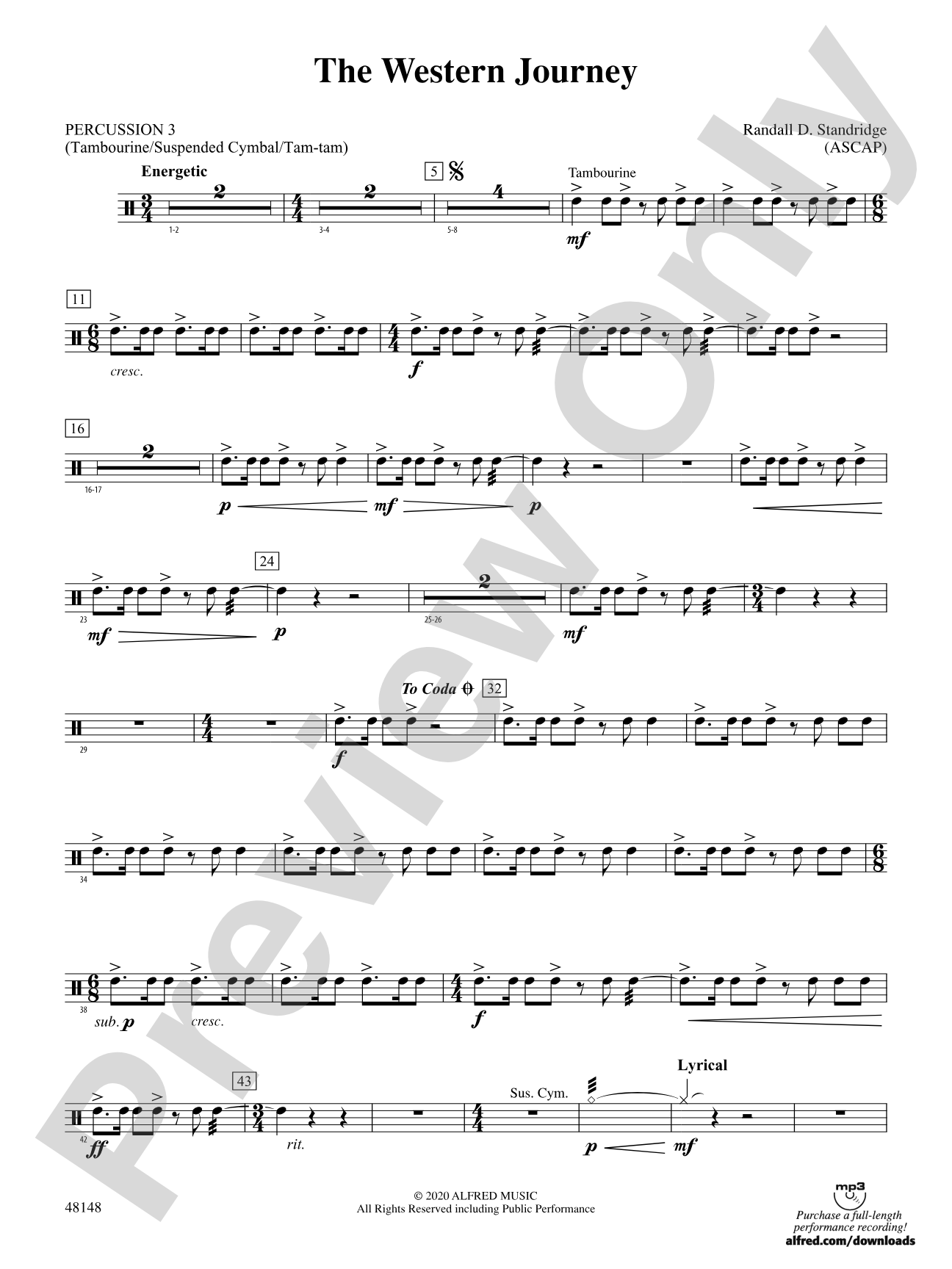 The Western Journey: 3rd Percussion