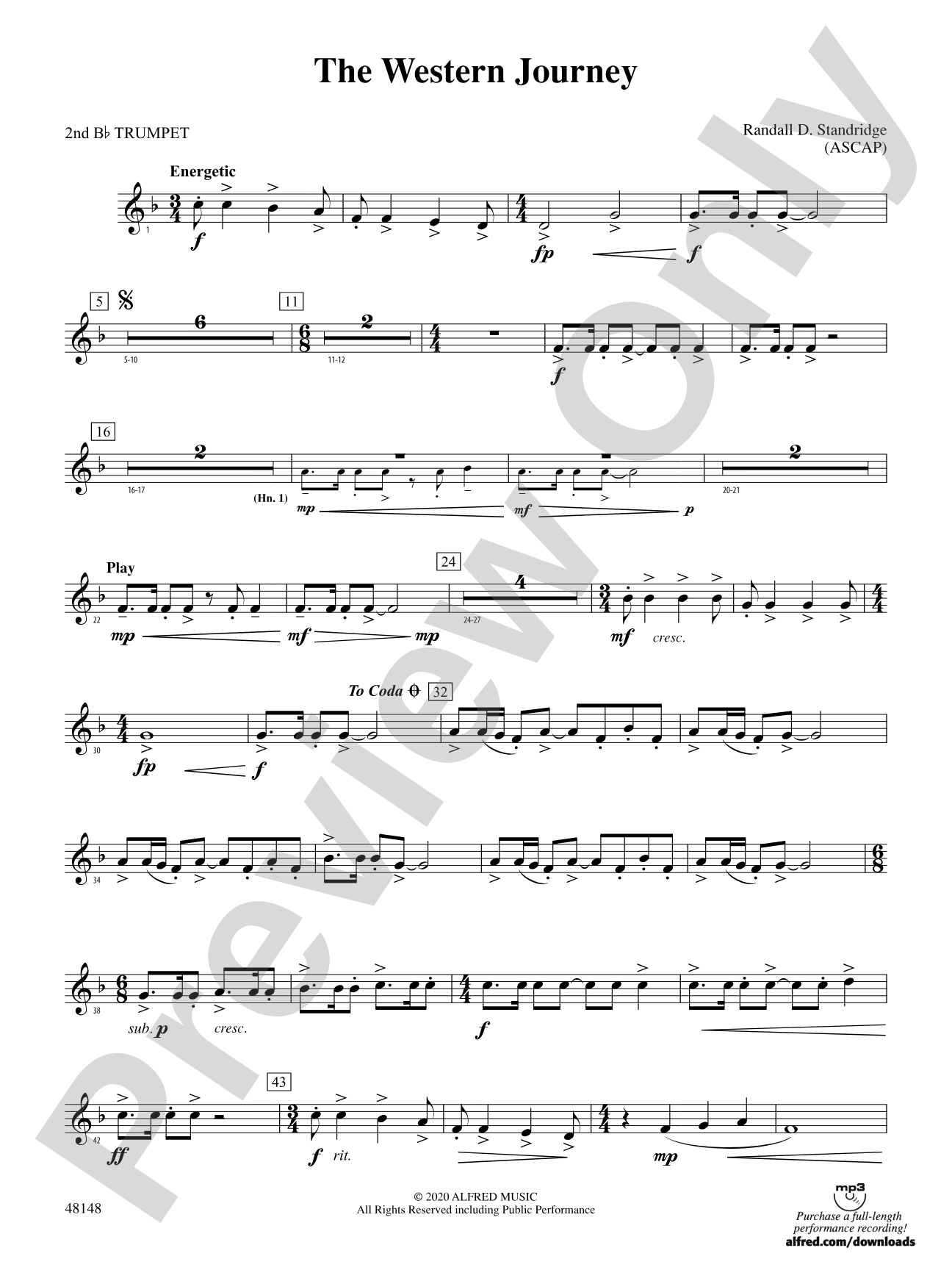 The Western Journey: 2nd B-flat Trumpet