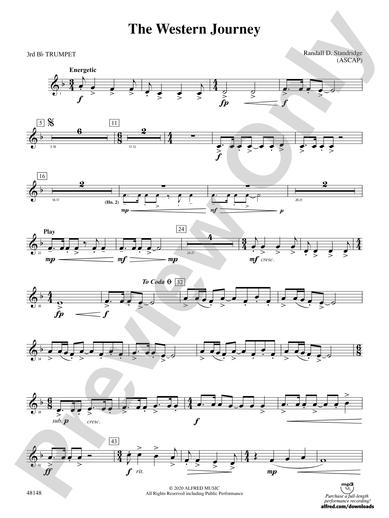 The Western Journey: 3rd B-flat Trumpet