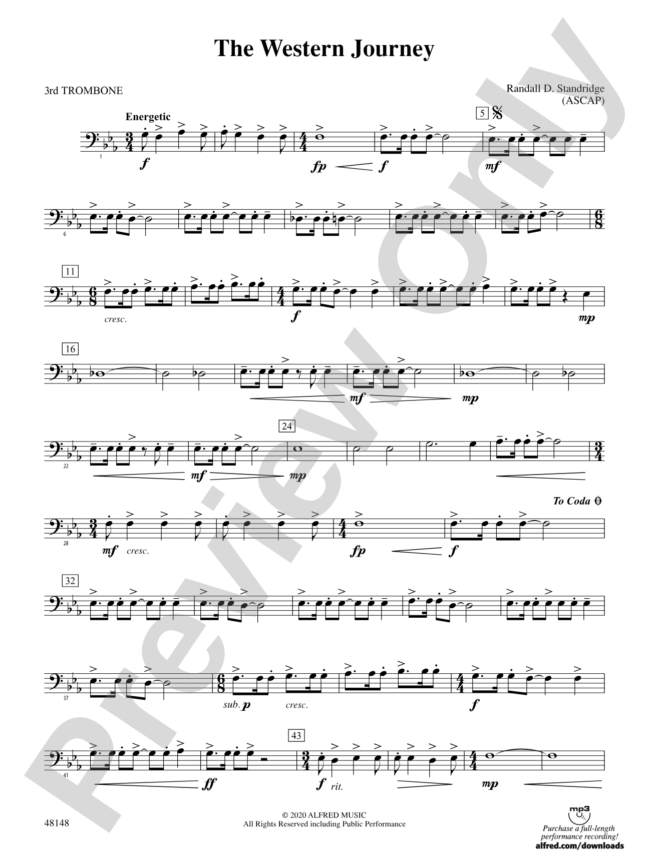 The Western Journey: 3rd Trombone