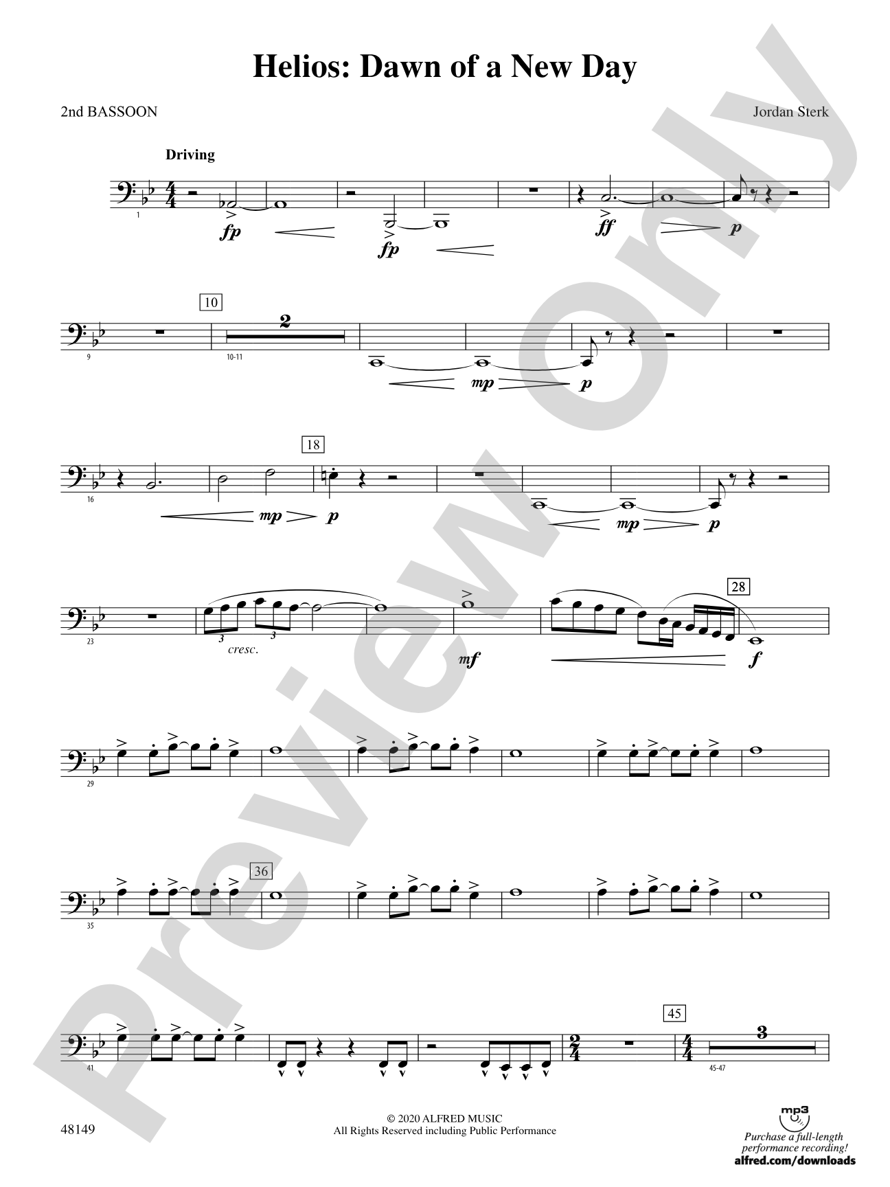 Helios: Dawn of a New Day: 2nd Bassoon