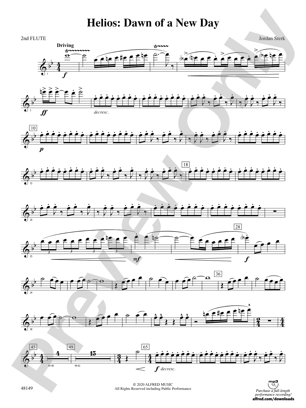 Helios: Dawn of a New Day: 2nd Flute