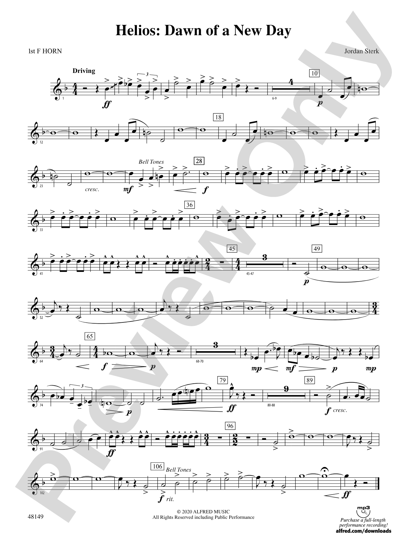Helios: Dawn of a New Day: 1st F Horn