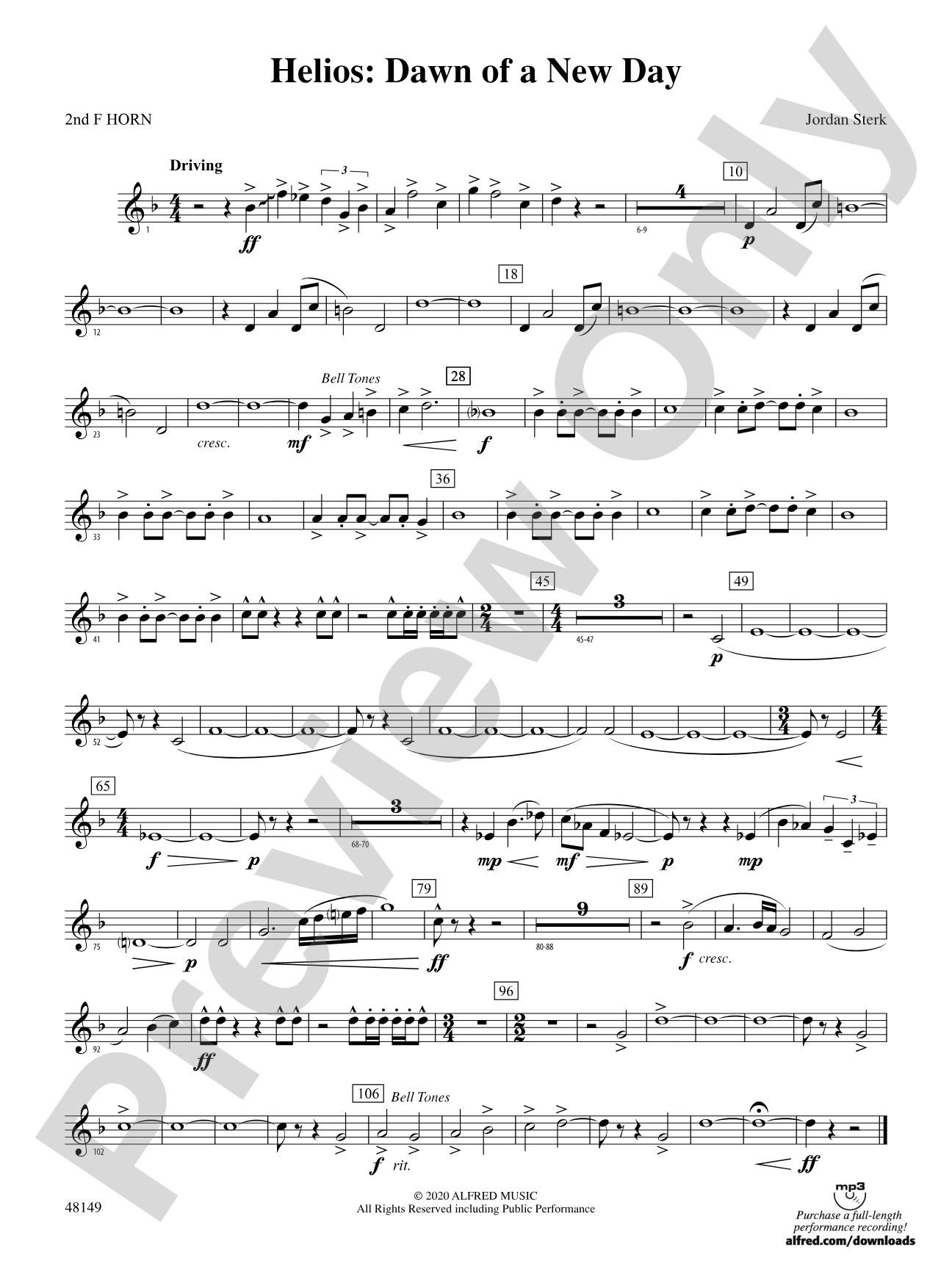 Helios: Dawn of a New Day: 2nd F Horn
