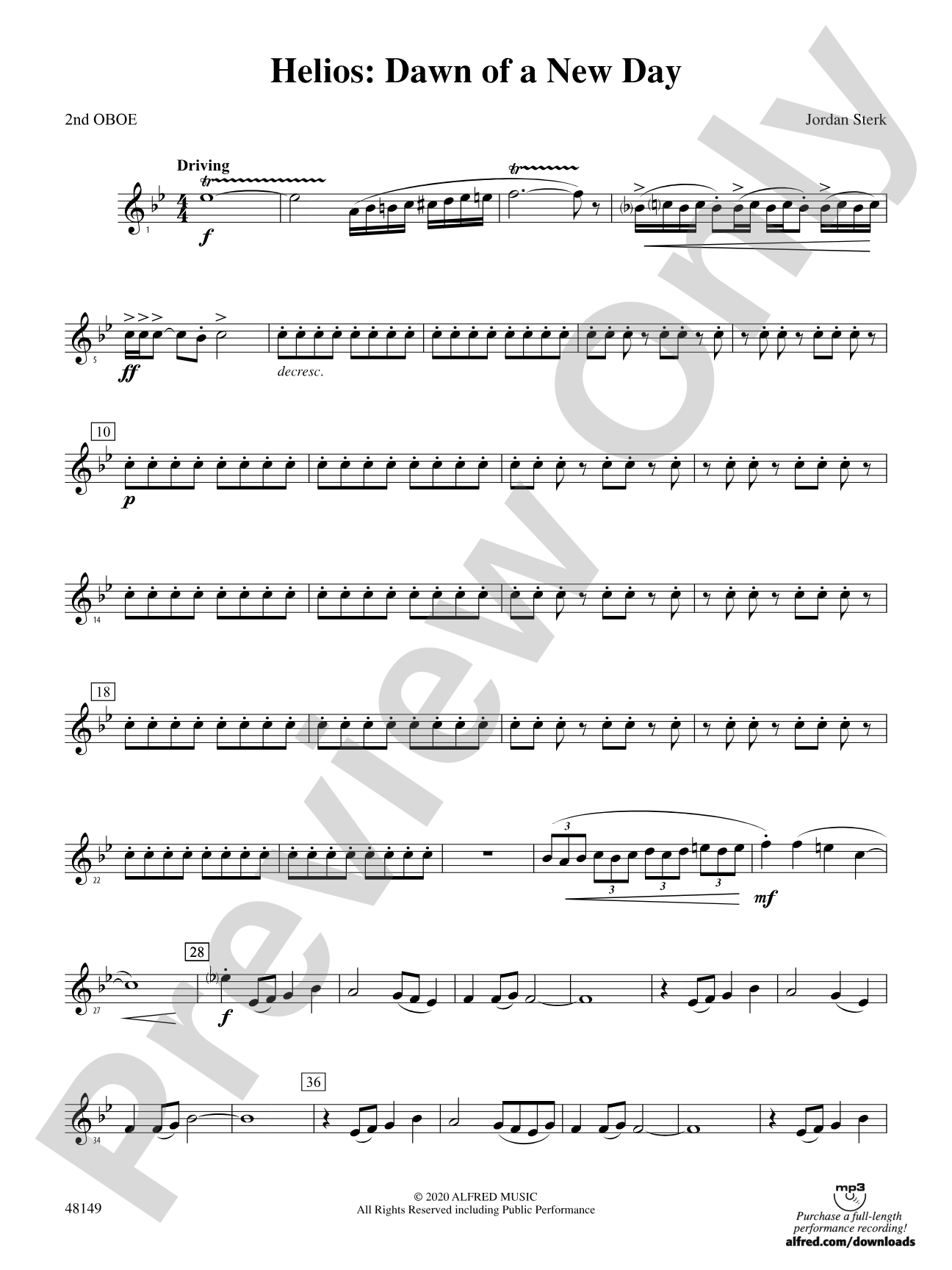 Helios: Dawn of a New Day: 2nd Oboe