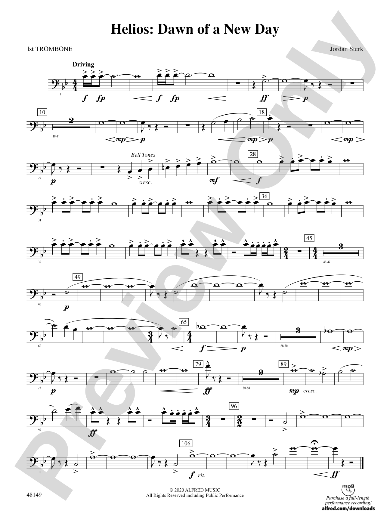 Helios: Dawn of a New Day: 1st Trombone