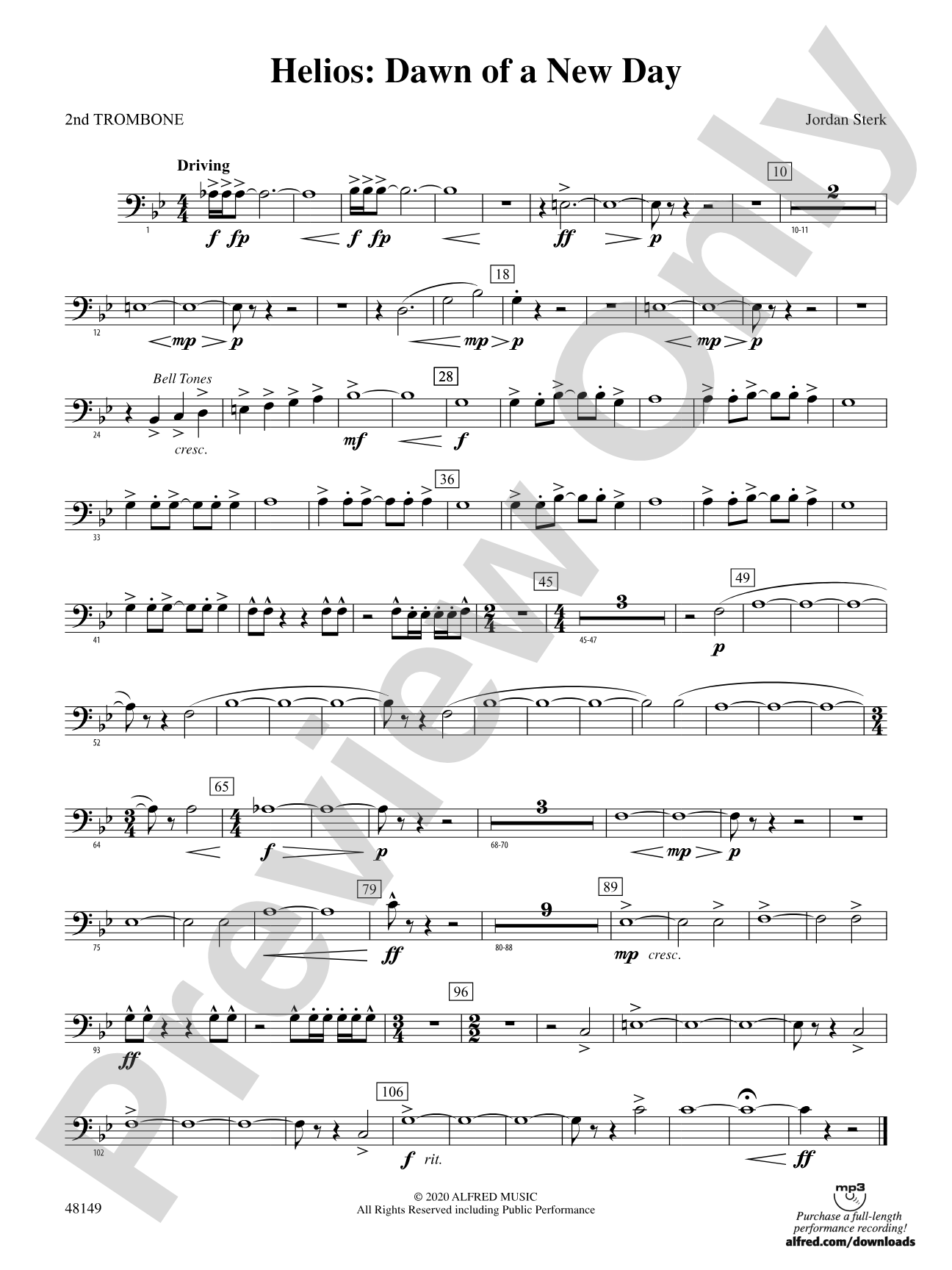 Helios: Dawn of a New Day: 2nd Trombone