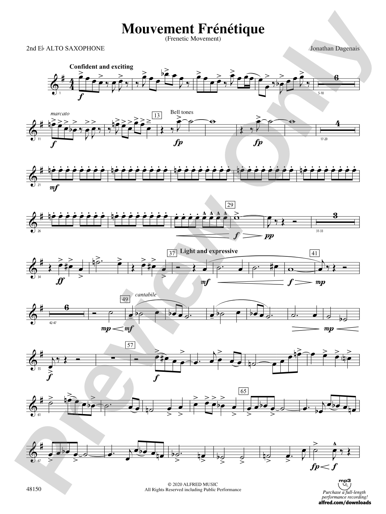 Mouvement Frénétique: 2nd E-flat Alto Saxophone
