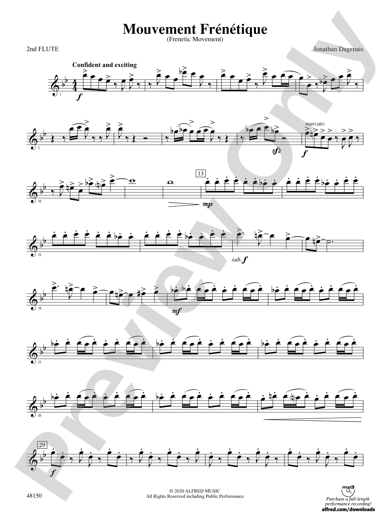 Mouvement Frénétique: 2nd Flute