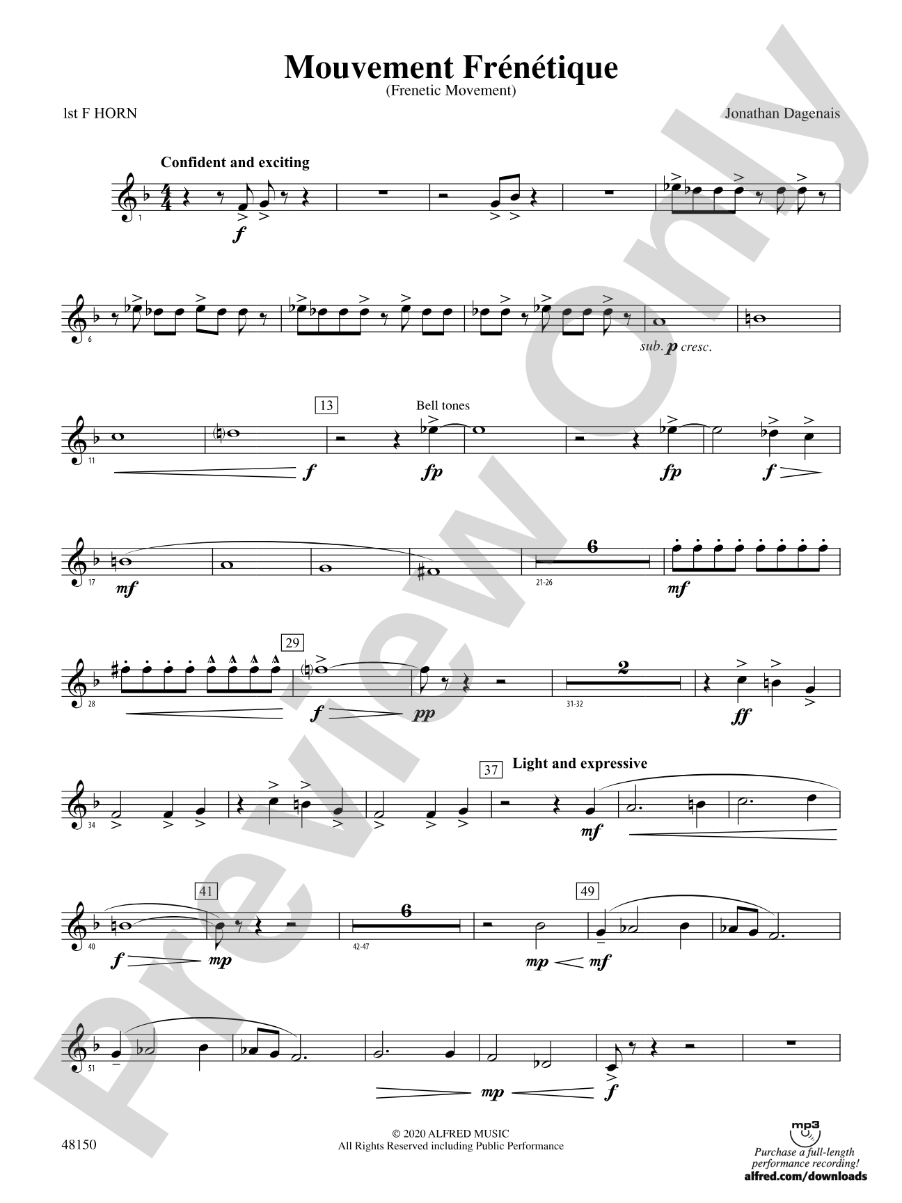 Mouvement Frénétique: 1st F Horn