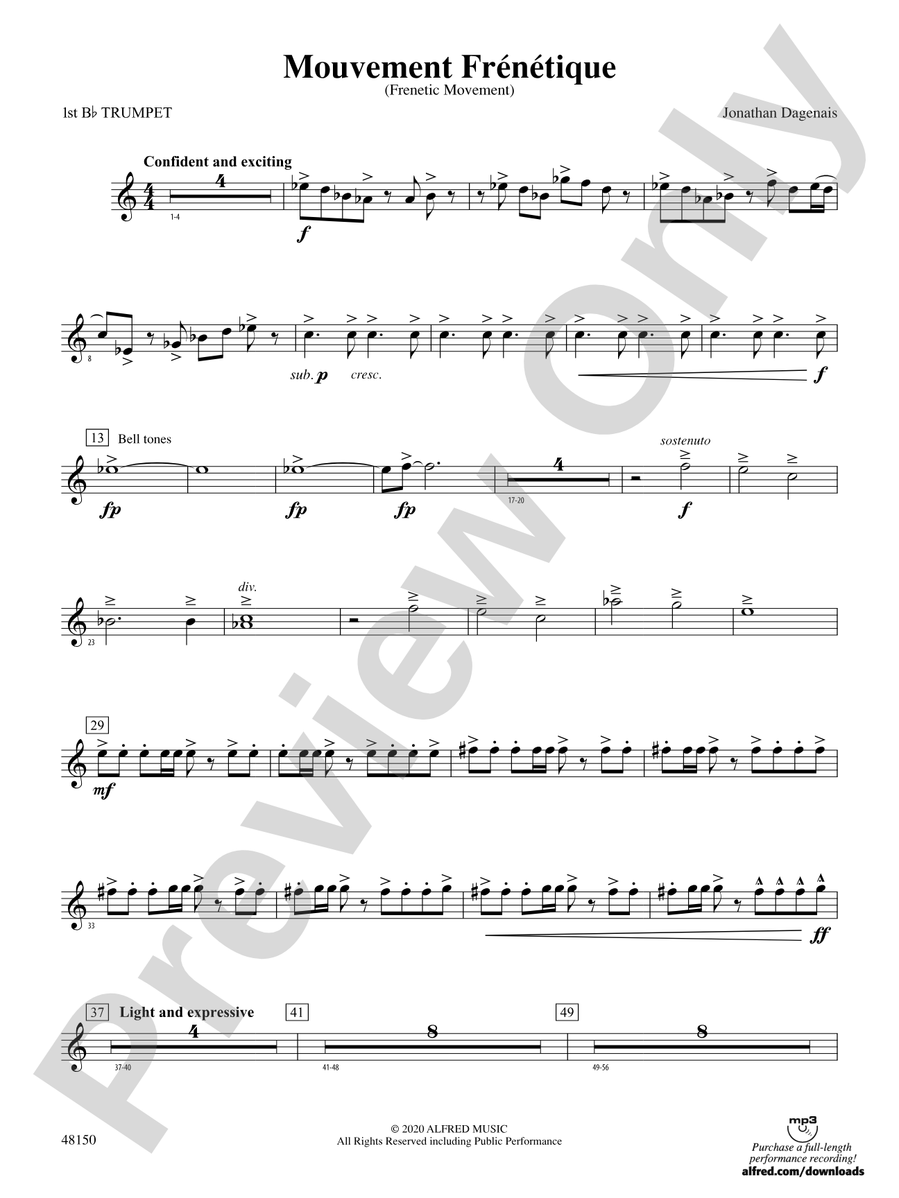 Mouvement Frénétique: 1st B-flat Trumpet
