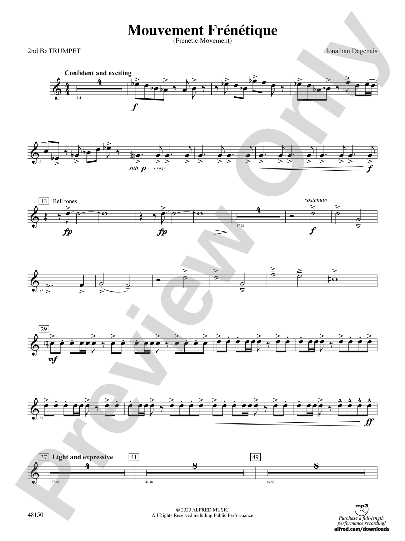 Mouvement Frénétique: 2nd B-flat Trumpet