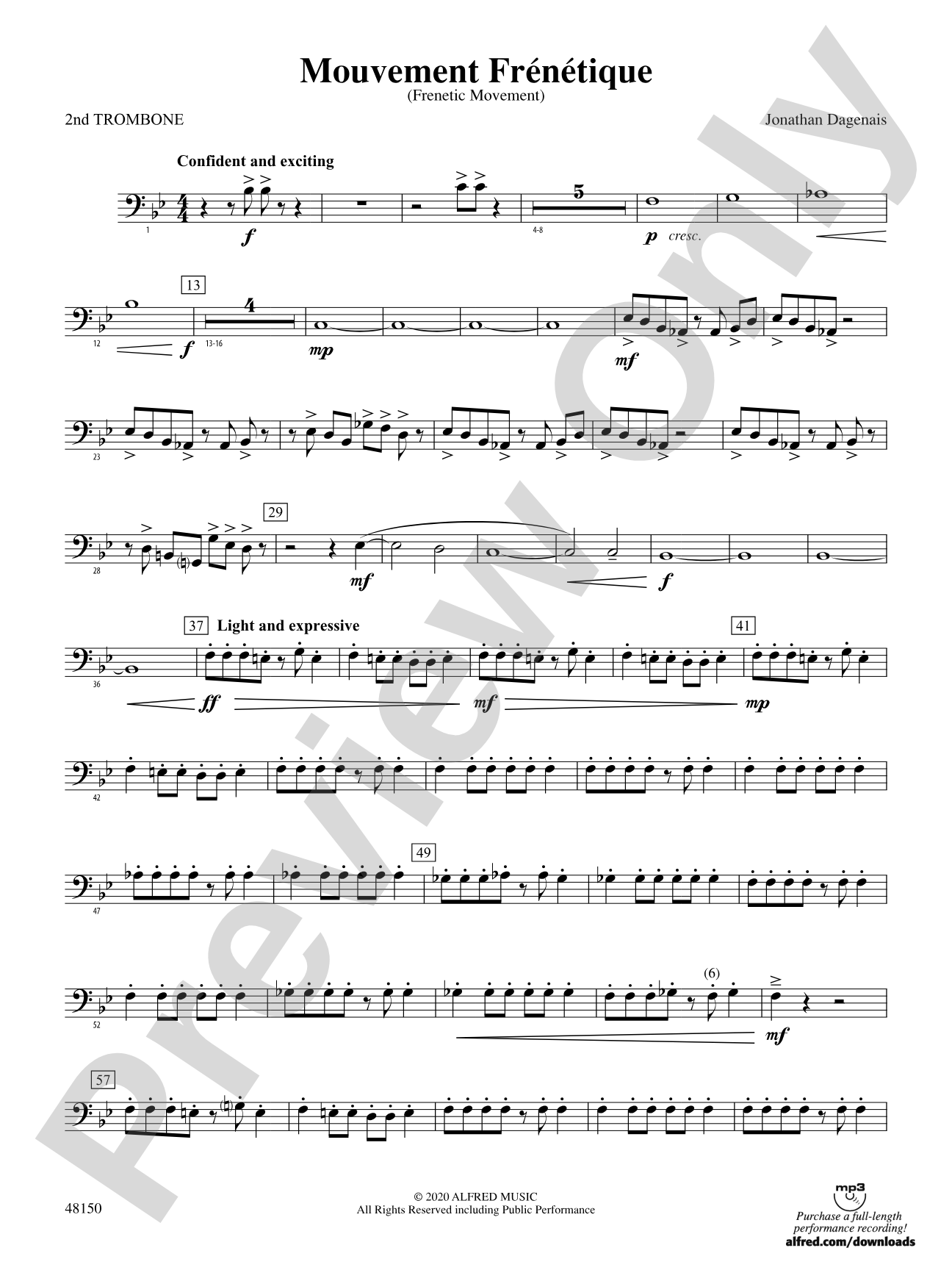 Mouvement Frénétique: 2nd Trombone