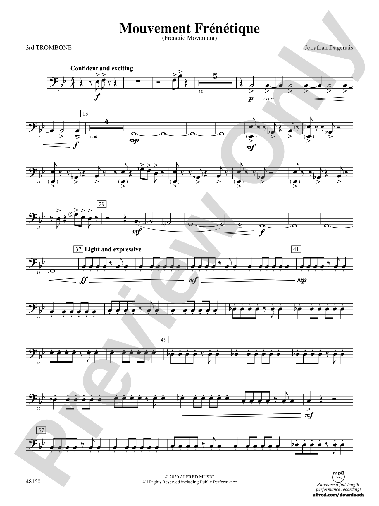 Mouvement Frénétique: 3rd Trombone