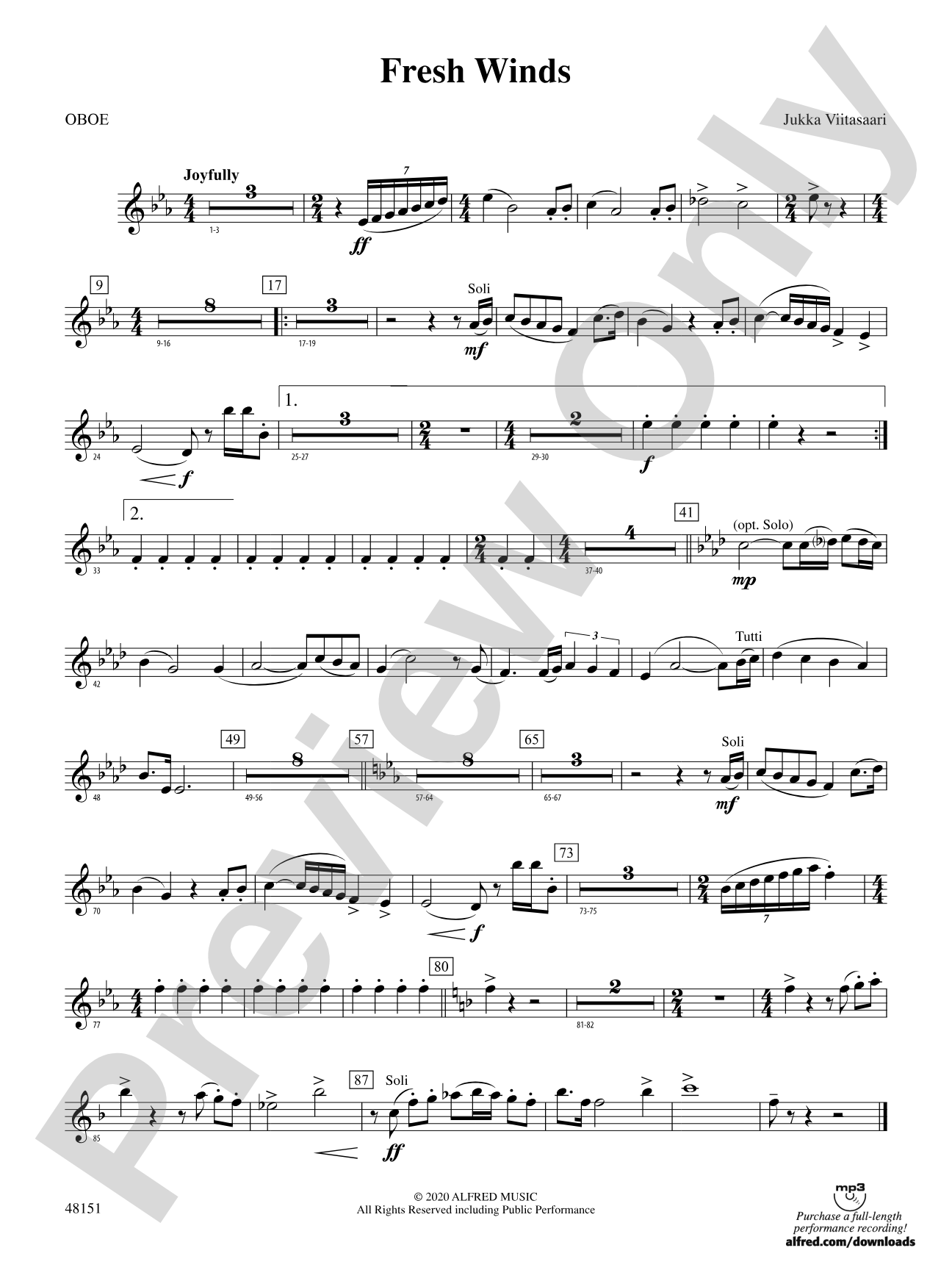 Fresh Winds: Oboe