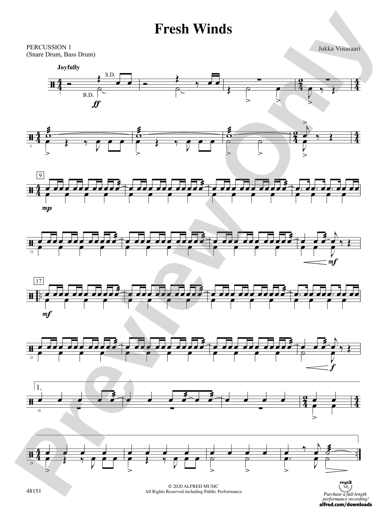 Fresh Winds: 1st Percussion
