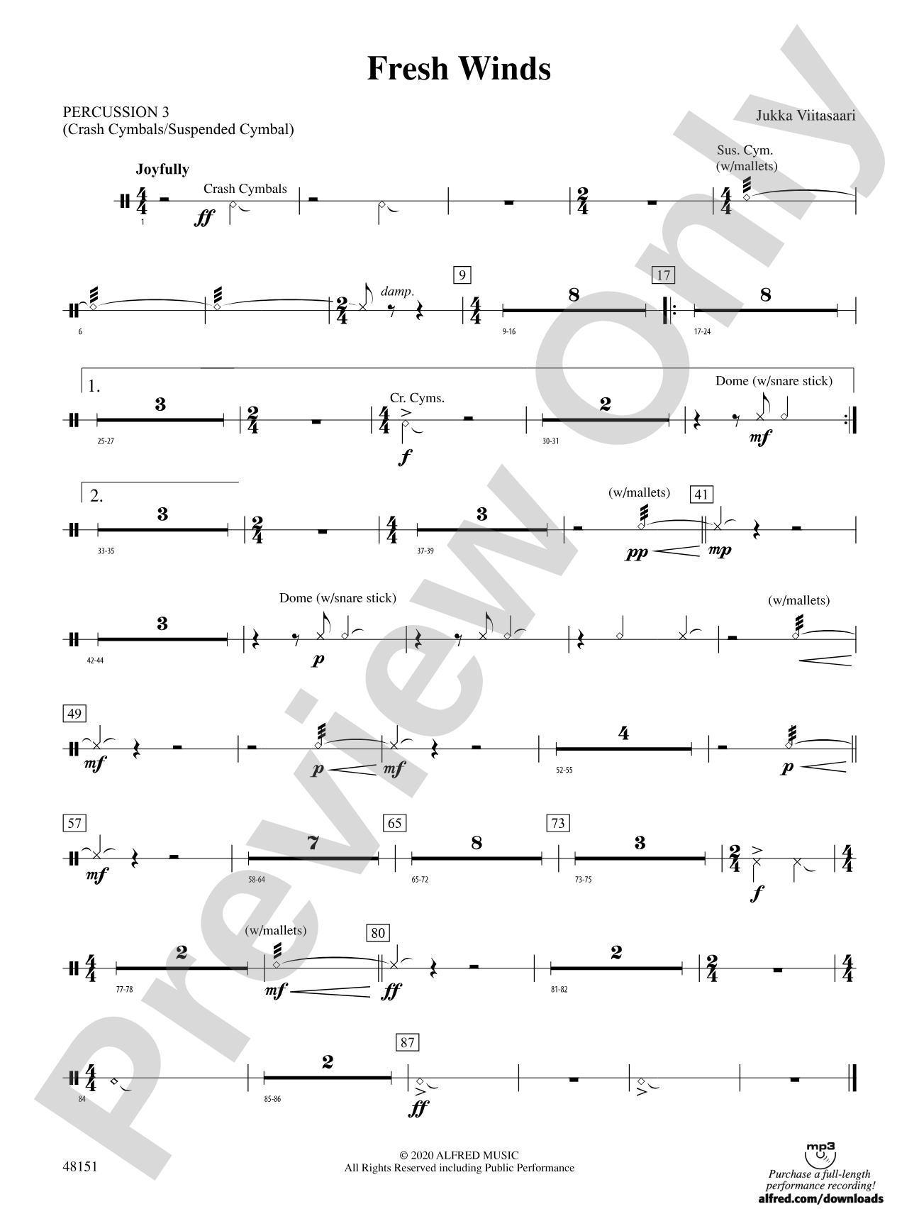 Fresh Winds: 3rd Percussion