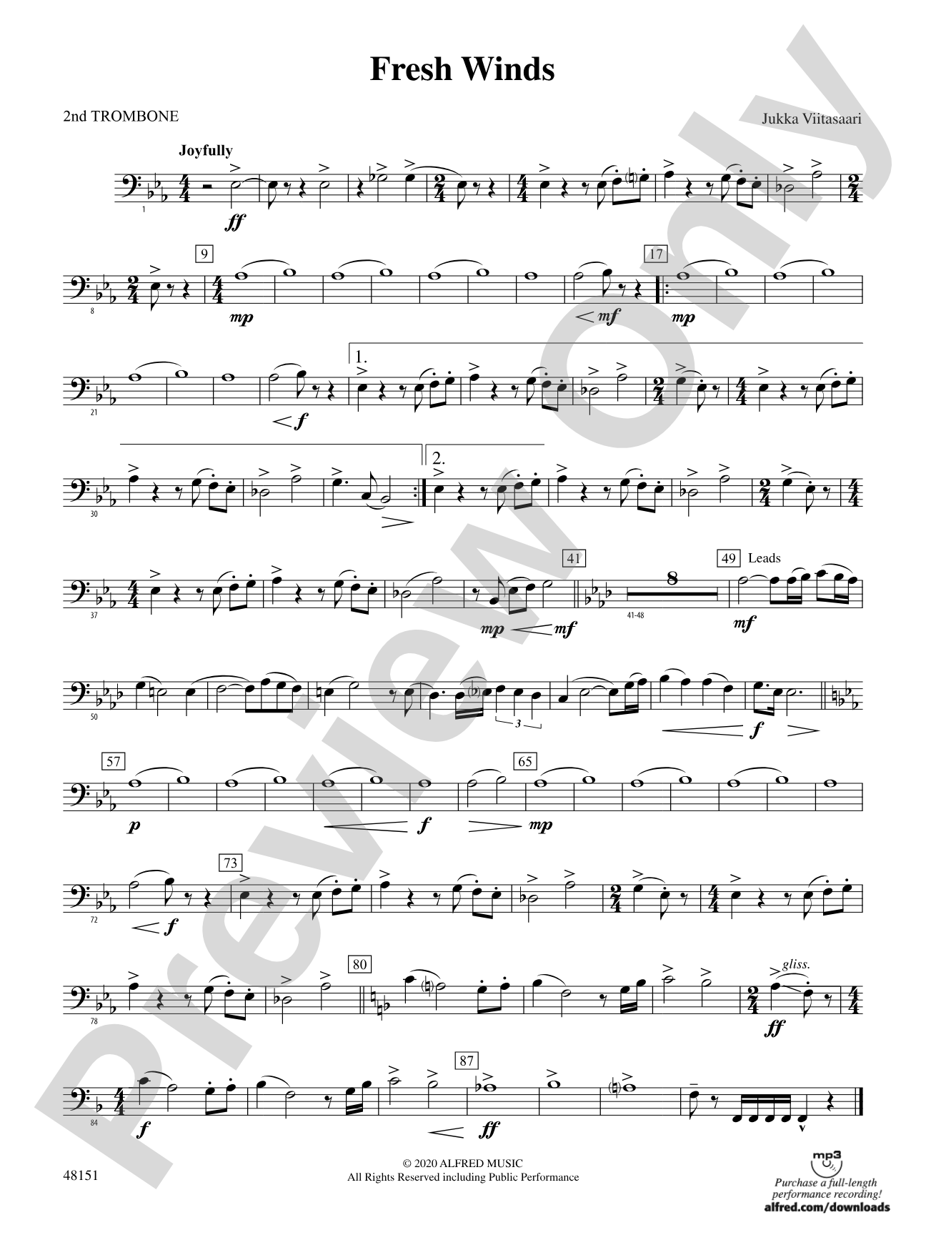Fresh Winds: 2nd Trombone