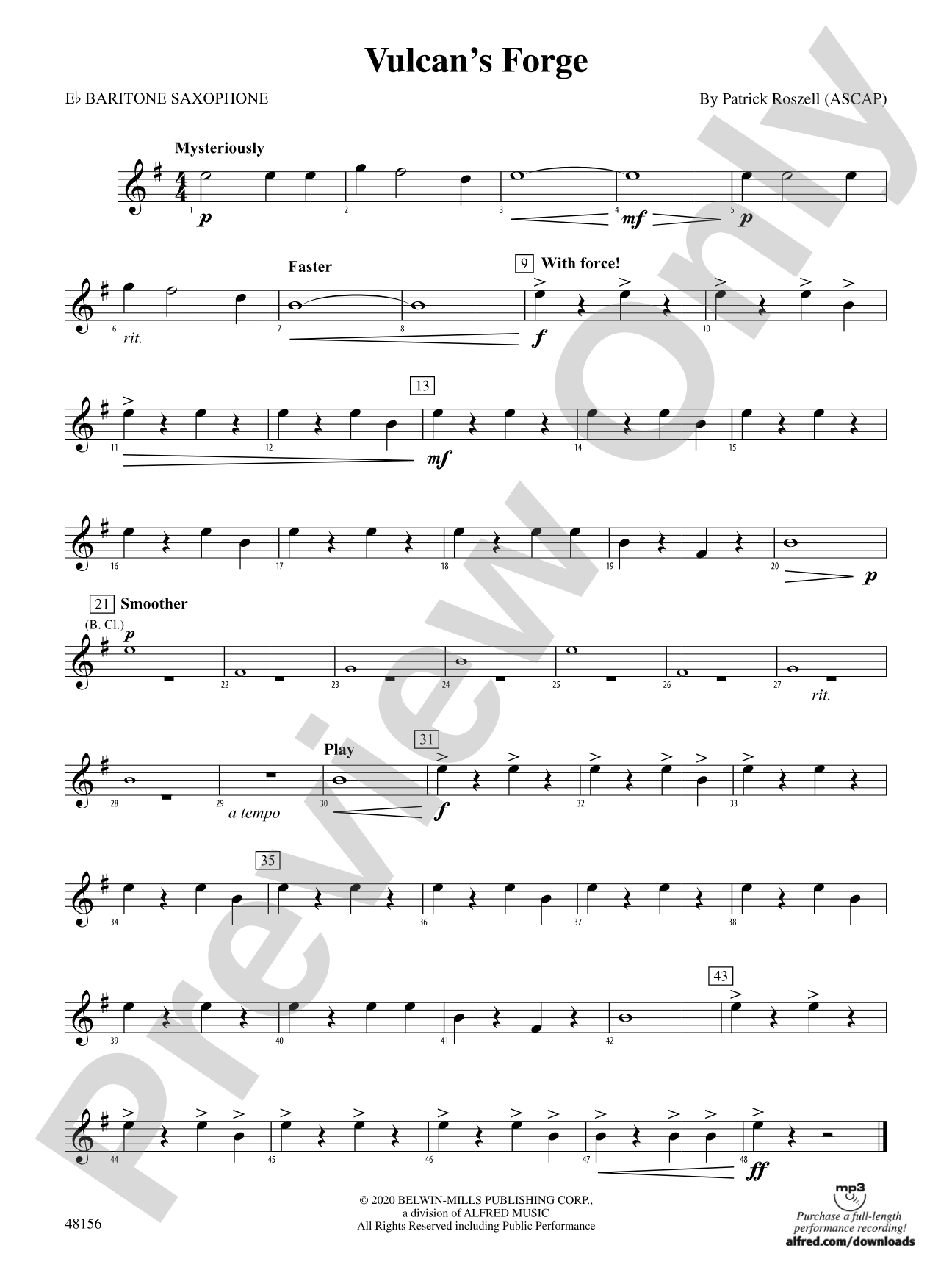 Vulcan's Forge: E-flat Baritone Saxophone