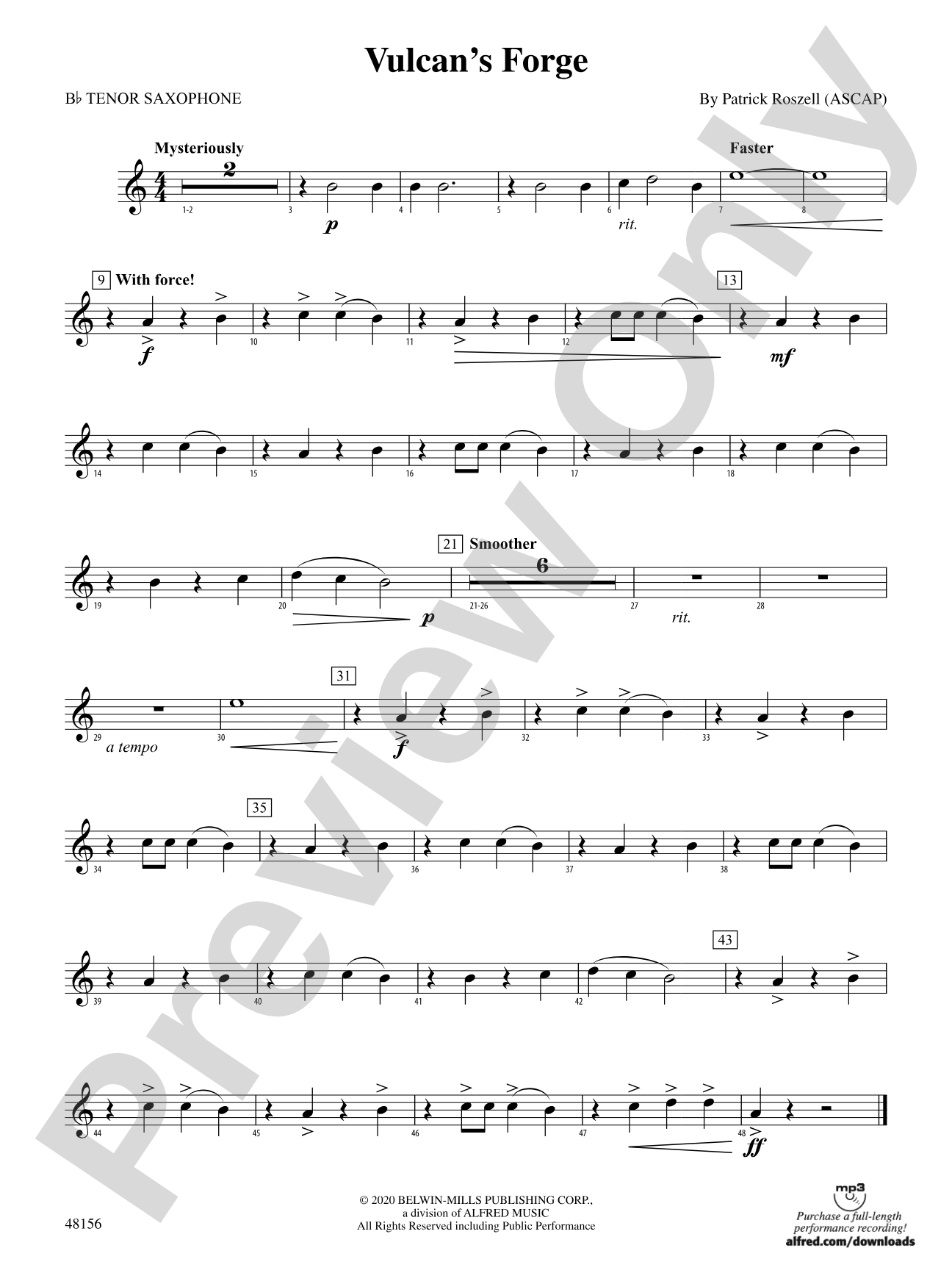 Vulcan's Forge: B-flat Tenor Saxophone
