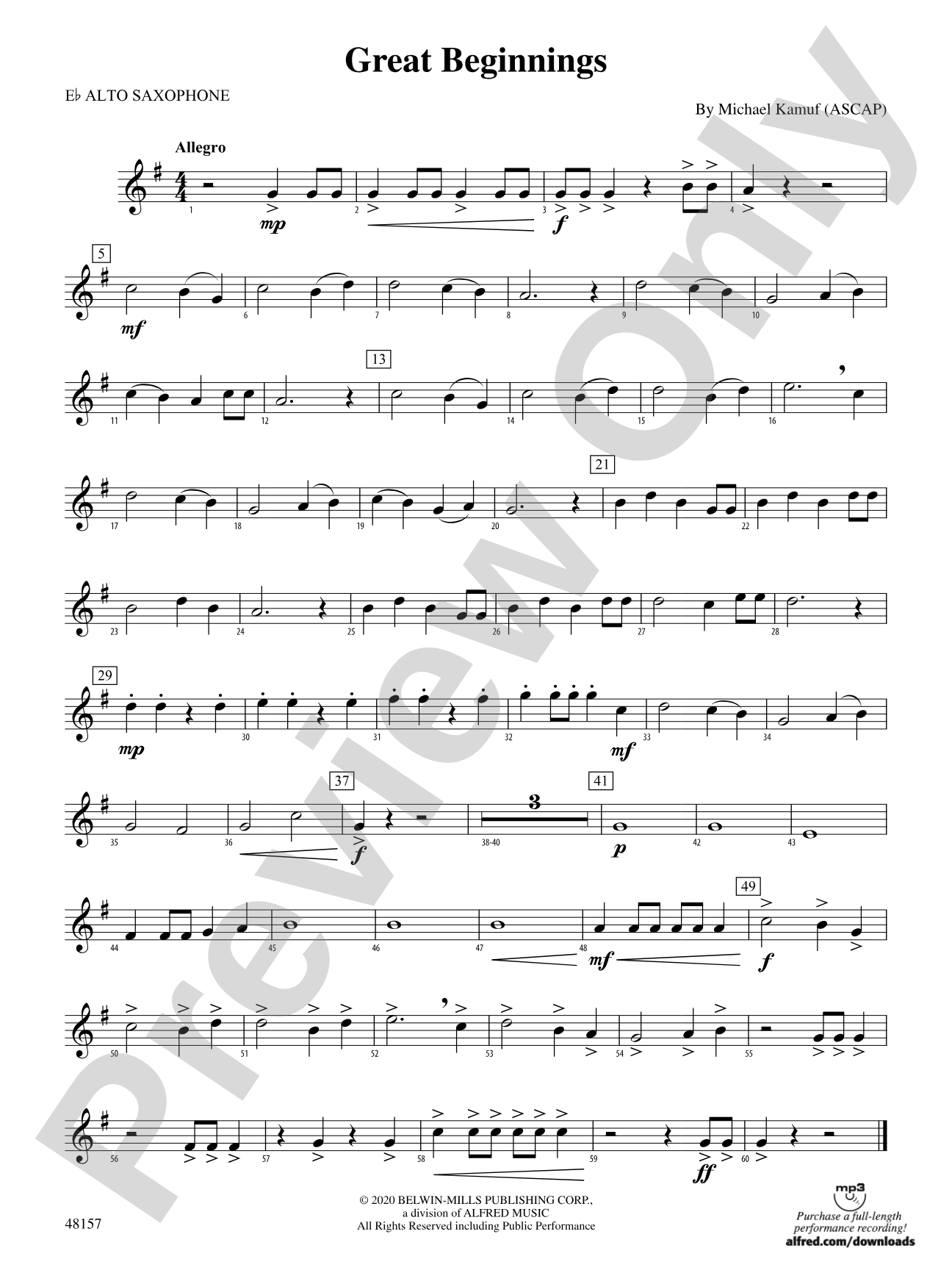 Great Beginnings: E-flat Alto Saxophone