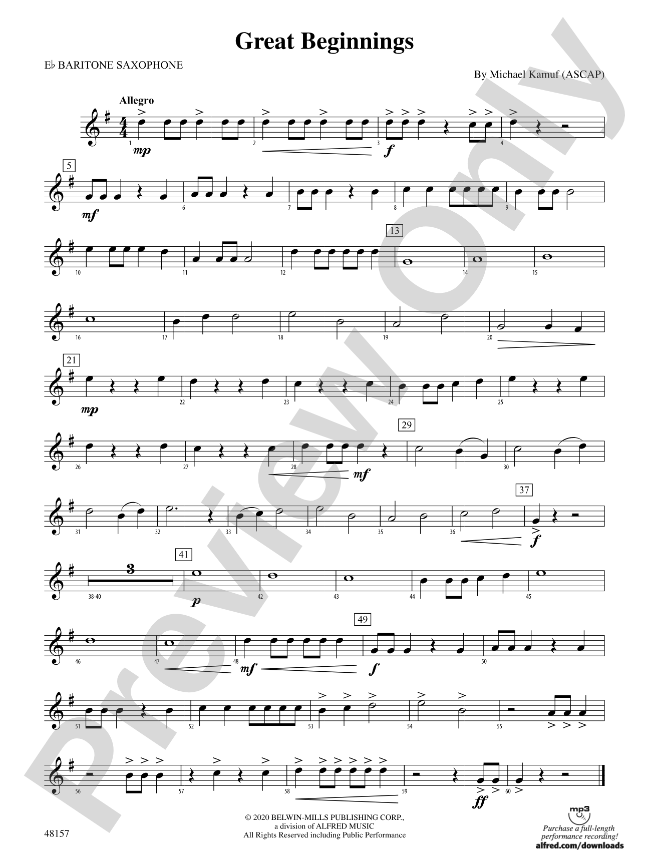 Great Beginnings: E-flat Baritone Saxophone