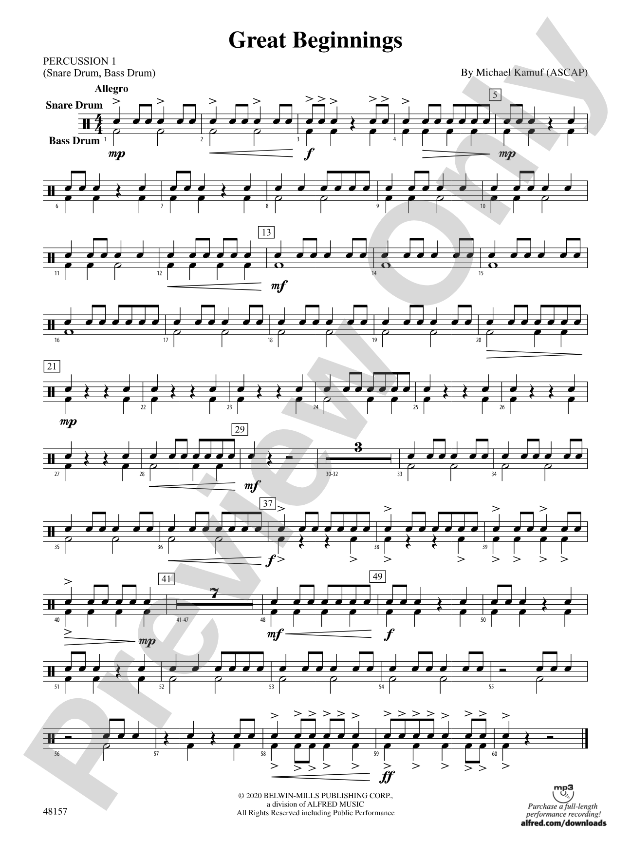 Great Beginnings: 1st Percussion