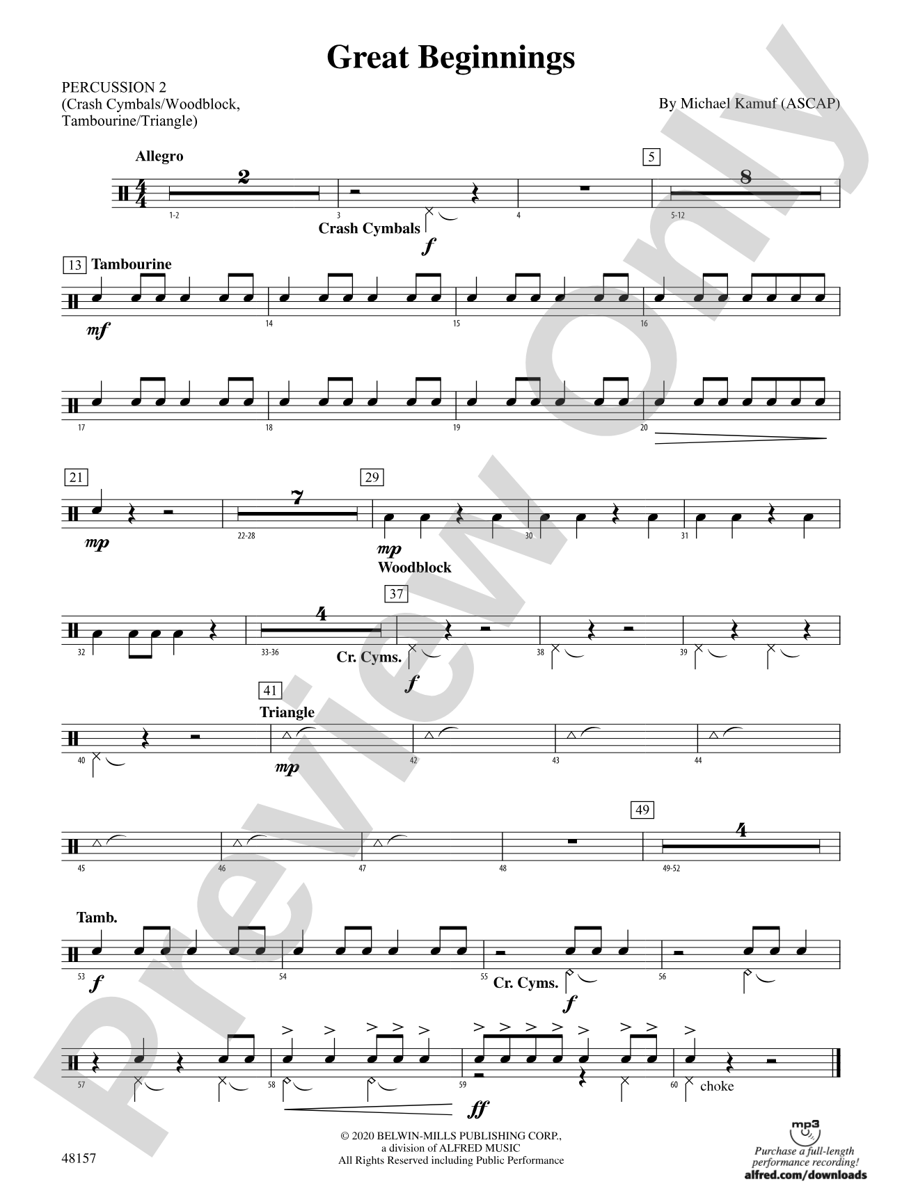 Great Beginnings: 2nd Percussion