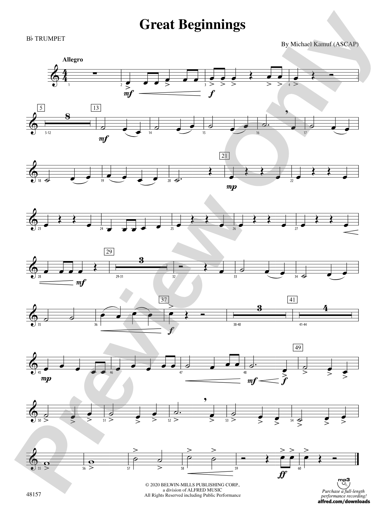 Great Beginnings: 1st B-flat Trumpet
