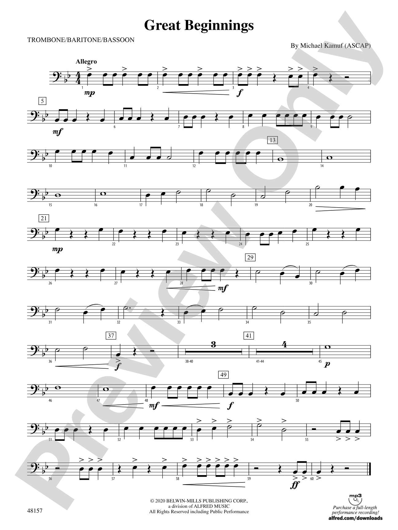 Great Beginnings: 1st Trombone