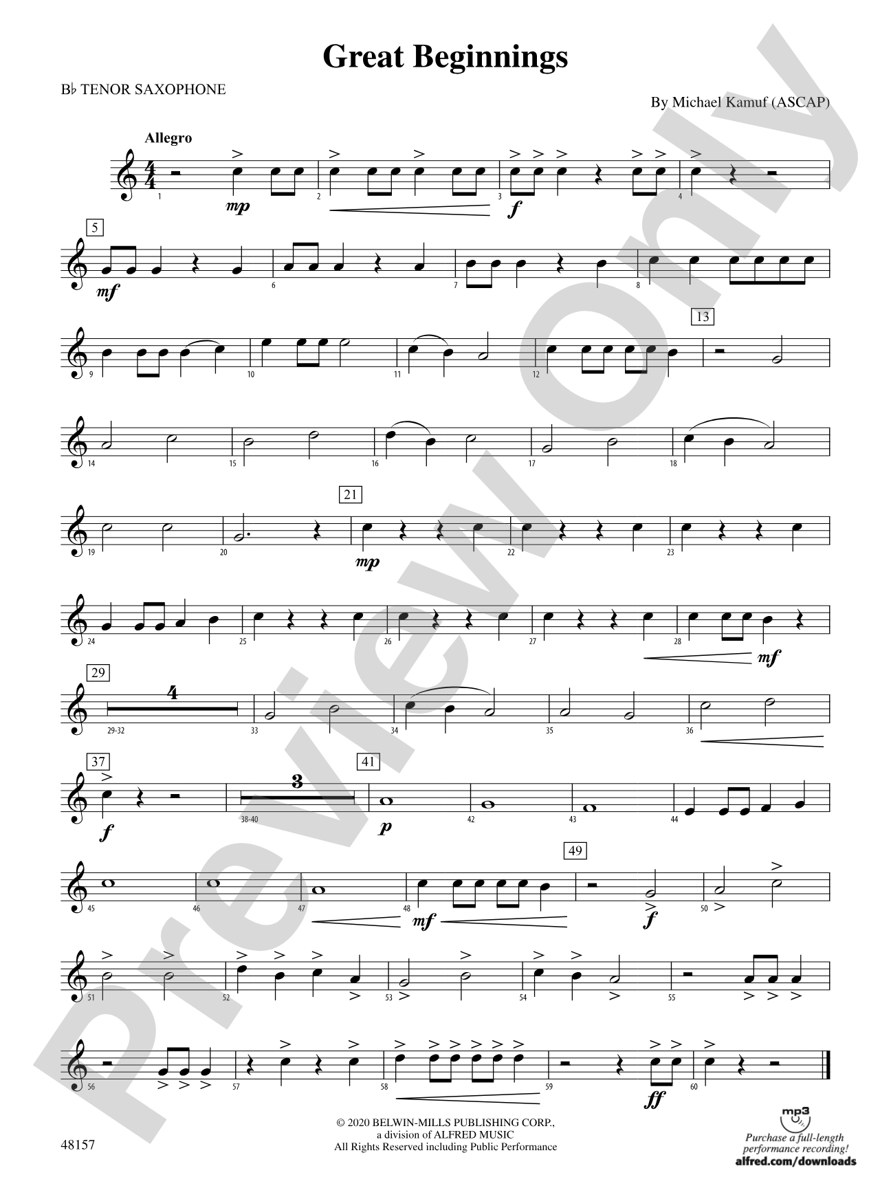 Great Beginnings: B-flat Tenor Saxophone