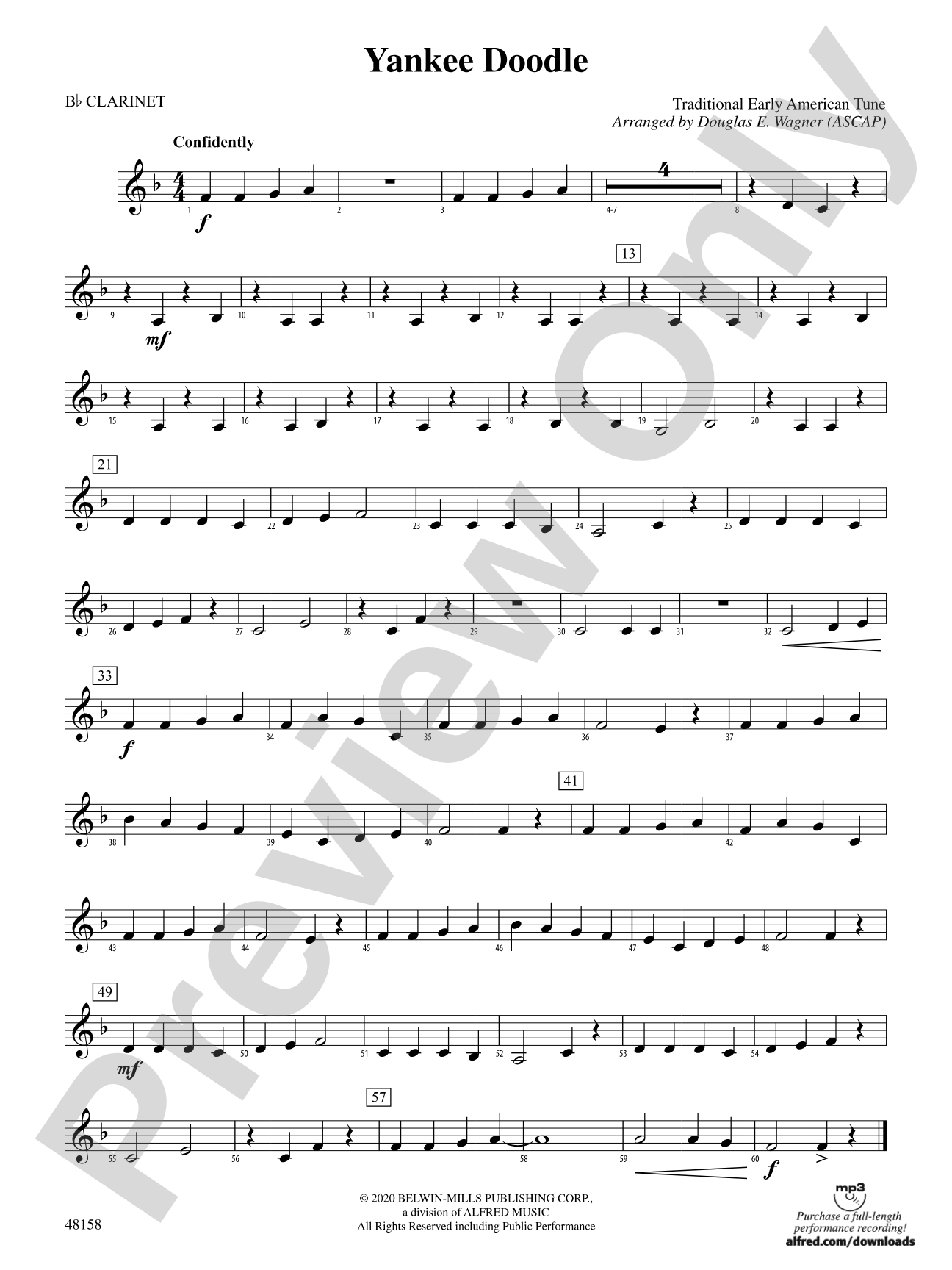 Yankee Doodle: 1st B-flat Clarinet