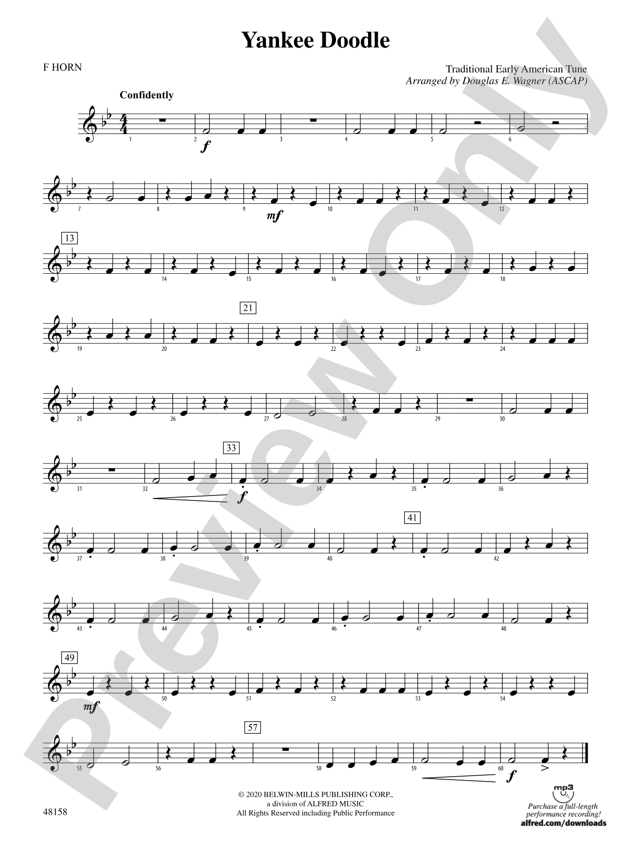Yankee Doodle: 1st F Horn